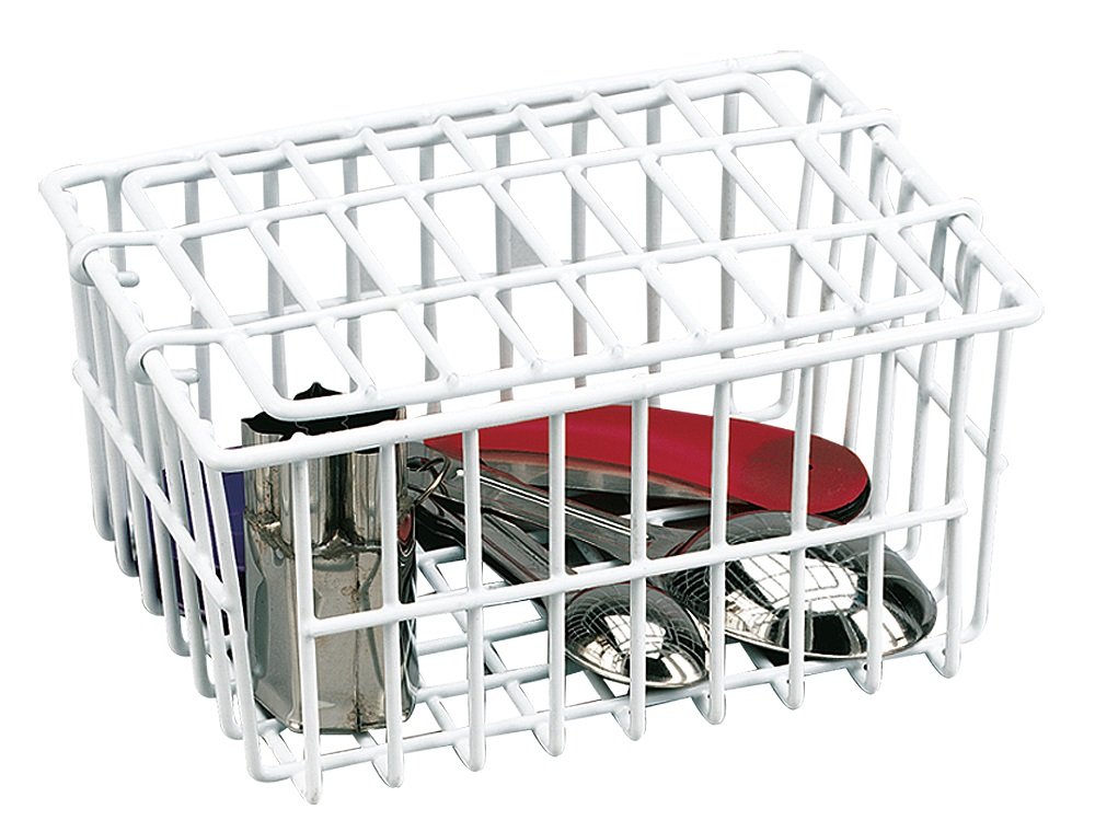 Durable Coated Steel High Capacity Dishwasher Basket for Baby Bottles & Small Items - Dishwasher Safe Organizer for Utensils, Pacifiers, Toy Parts - Perfect for Nursery, Kitchen & Travel Use