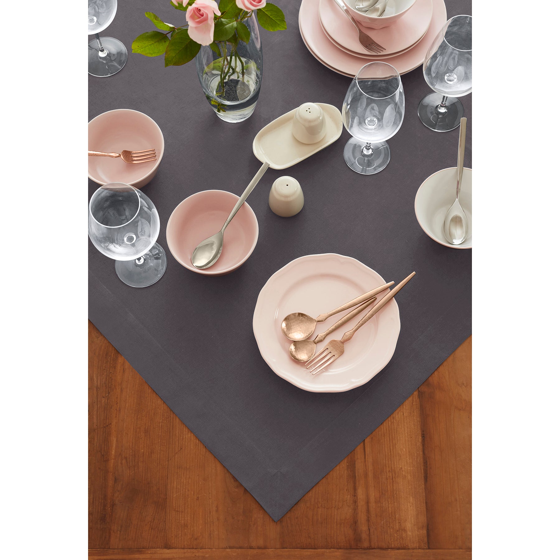 Premium Dru Cotton Linen Table Throw - Soft & Durable Table Cover for Dining Room, Kitchen, or Outdoor Picnic - Elegant Home Decor & Party Tablecloth