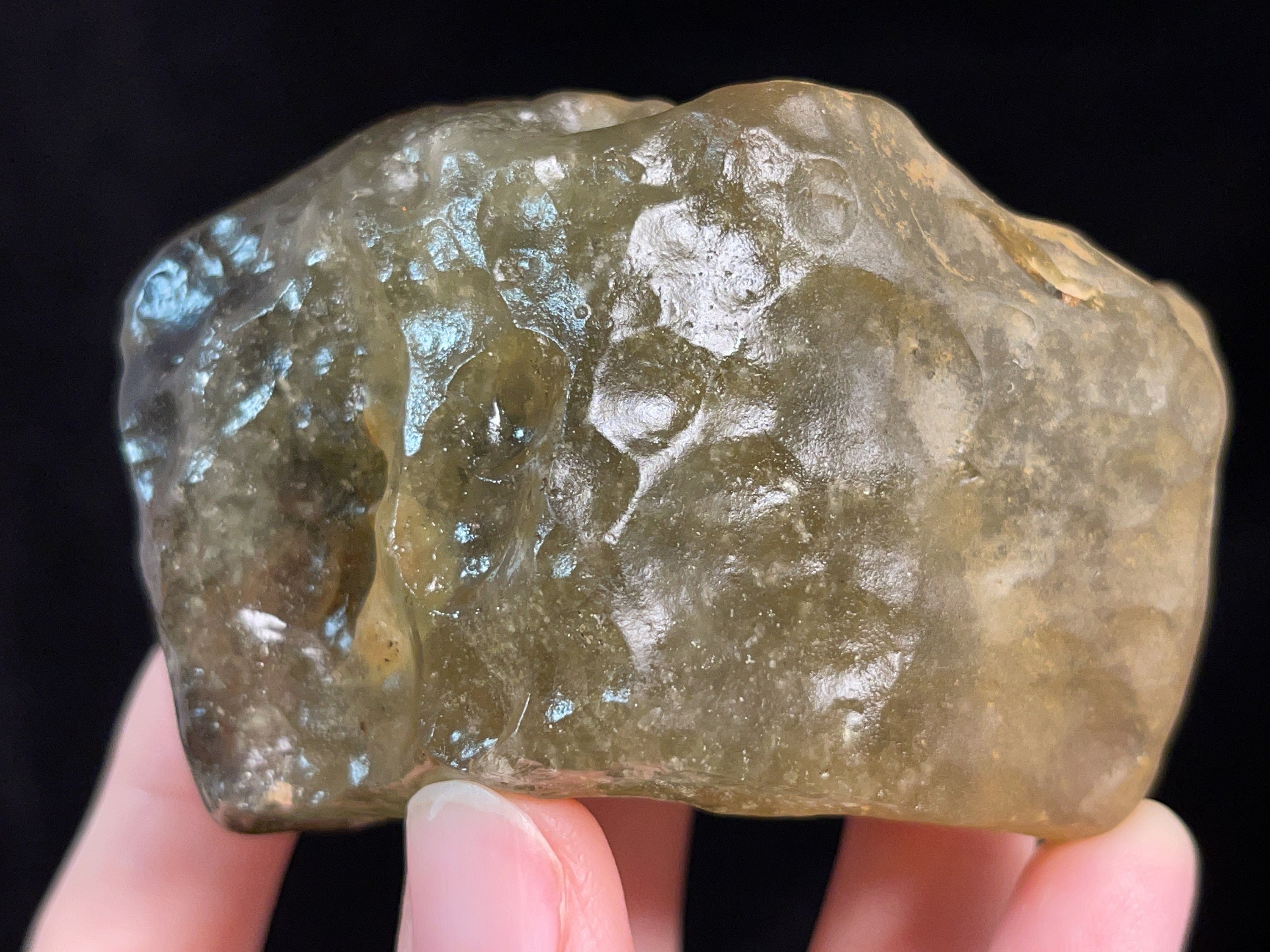 Libyan Desert Glass Raw Crystal - Rare 2A Grade Large 146.9g - Metaphysical Healing Stones for Meditation, Energy Work & Spiritual Growth
