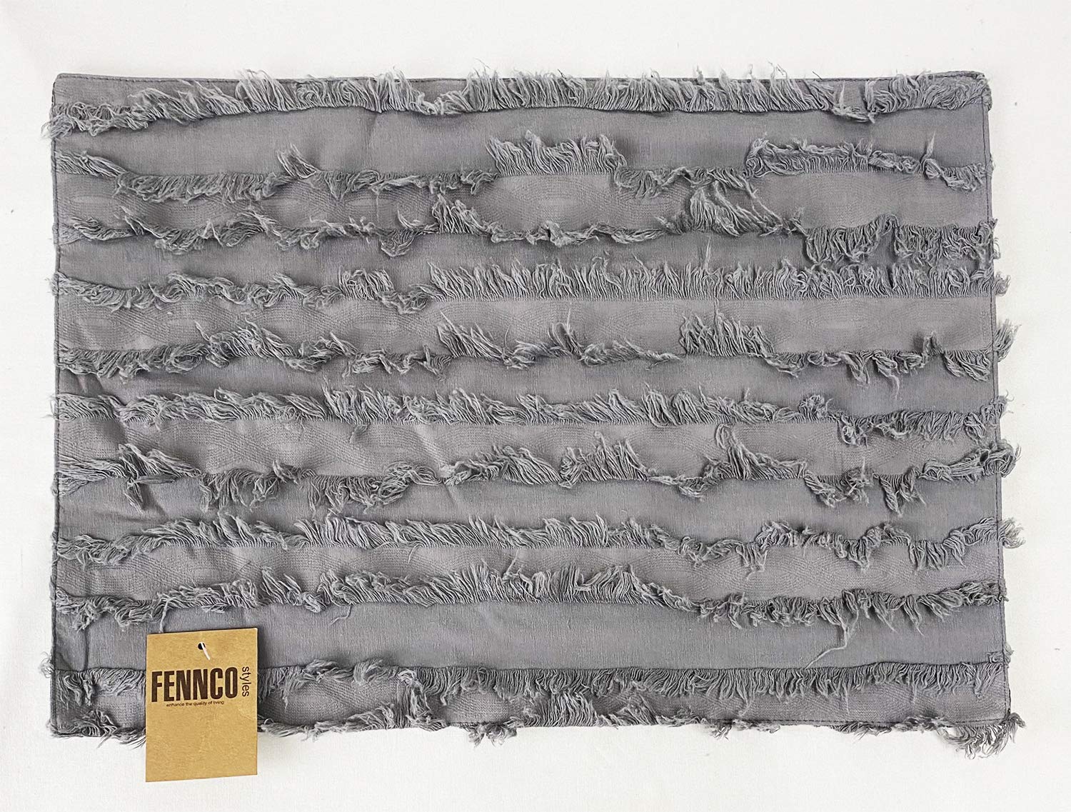 Modern Fringe Stripe Cotton Table Placemats 13