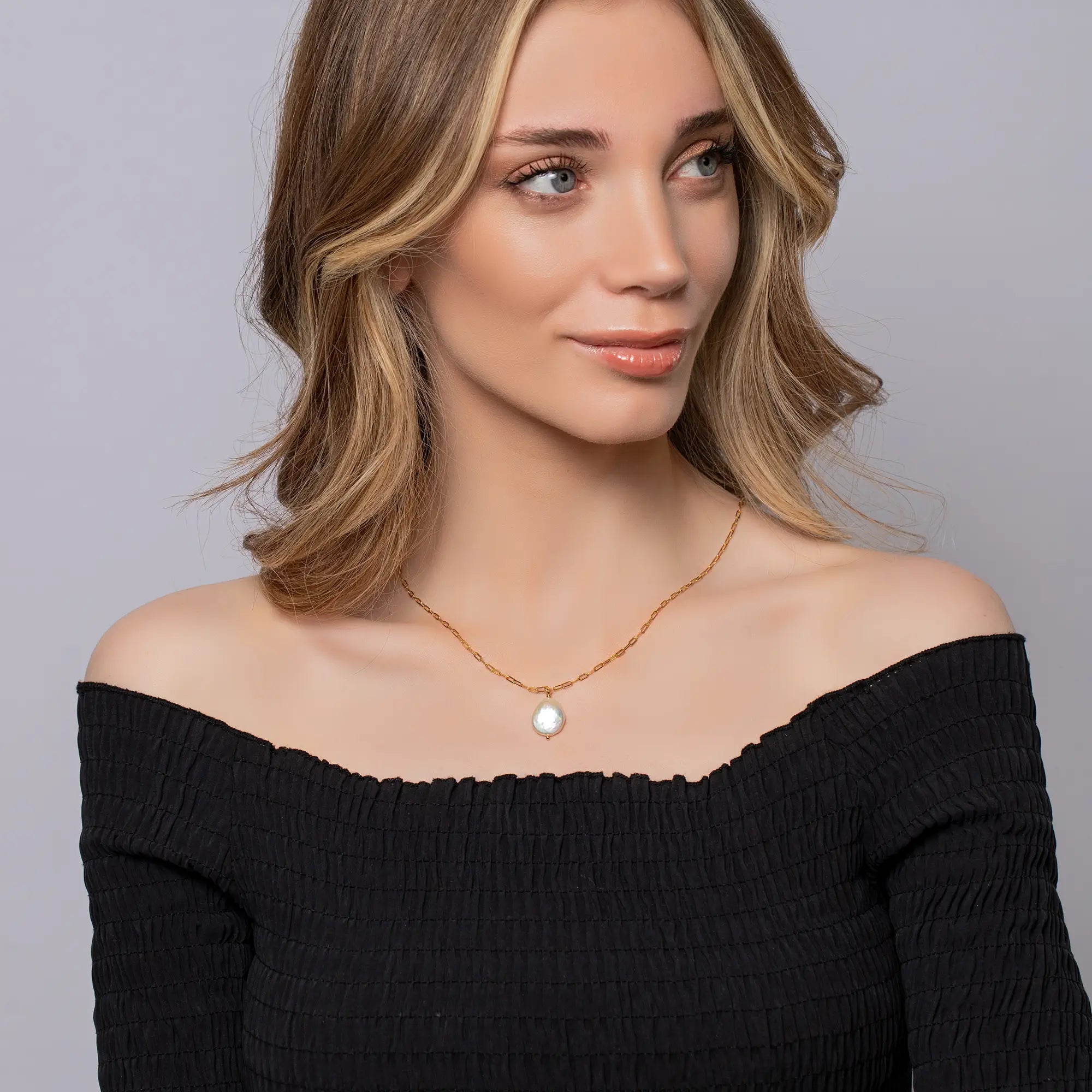 Elegant Single Pearl Necklace for Women - Classic White Freshwater Pearl Pendant on Sterling Silver Chain - Perfect for Weddings, Parties & Special Occasions