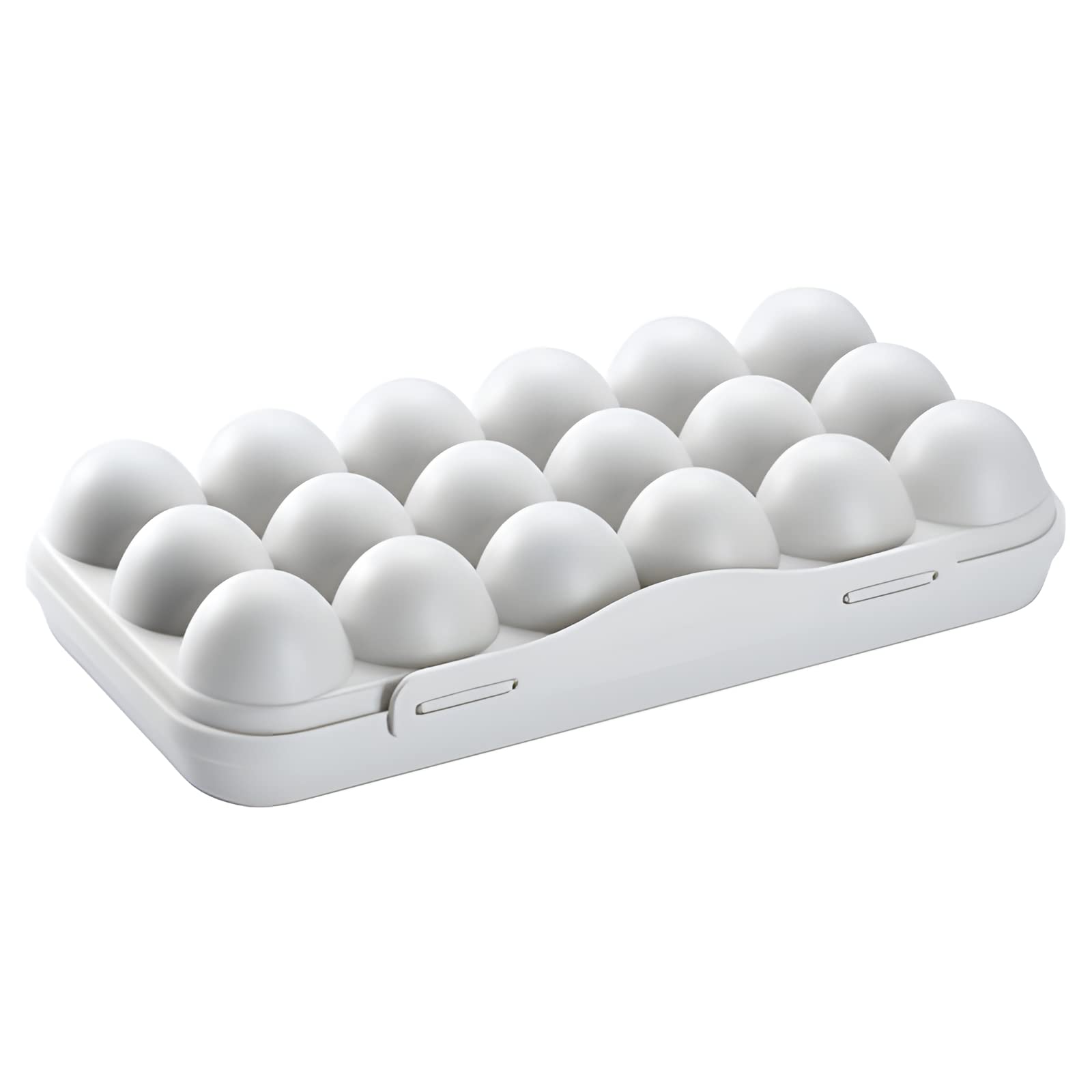 Large Capacity 18 Egg Holder - Durable Plastic Egg Storage Container & Organizer for Fridge, Camping, Travel | Stackable Kitchen & Outdoor Egg Tray (Gray) - Perfect for Picnics, Hiking & Home Kitchen Organization