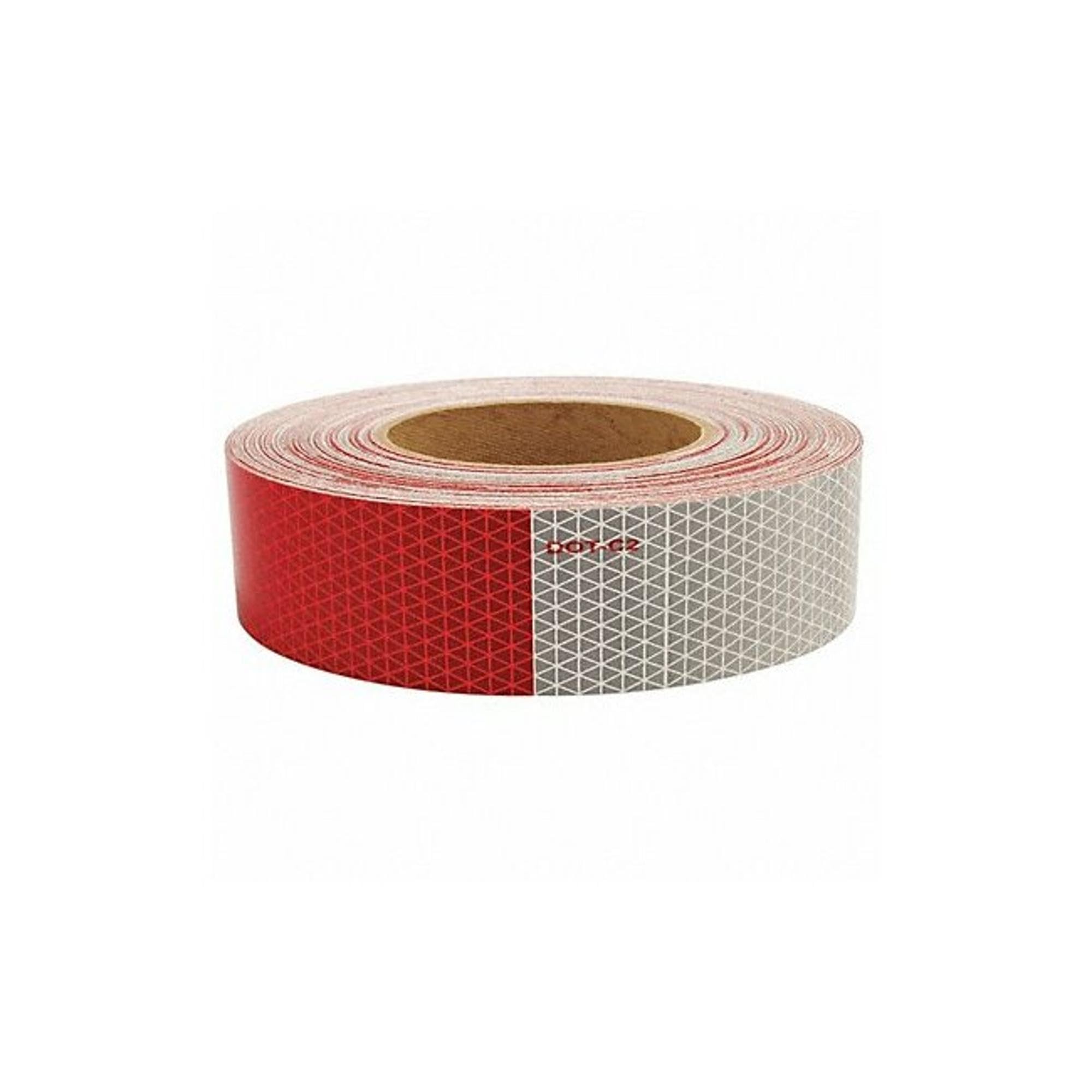 Oralite Reflective Tape - 2 Inch Wide Red & White Safety Tape for High Visibility | Perfect for Workwear, Running Gear, Bikes & Emergency Kits