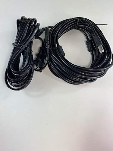 UL Listed OMNIHIL 15FT AC Power Cord with 30FT USB-B Cable for Canon PIXMA TS8320 Printer - Perfect for Home Office Printing & Long Distance Setup