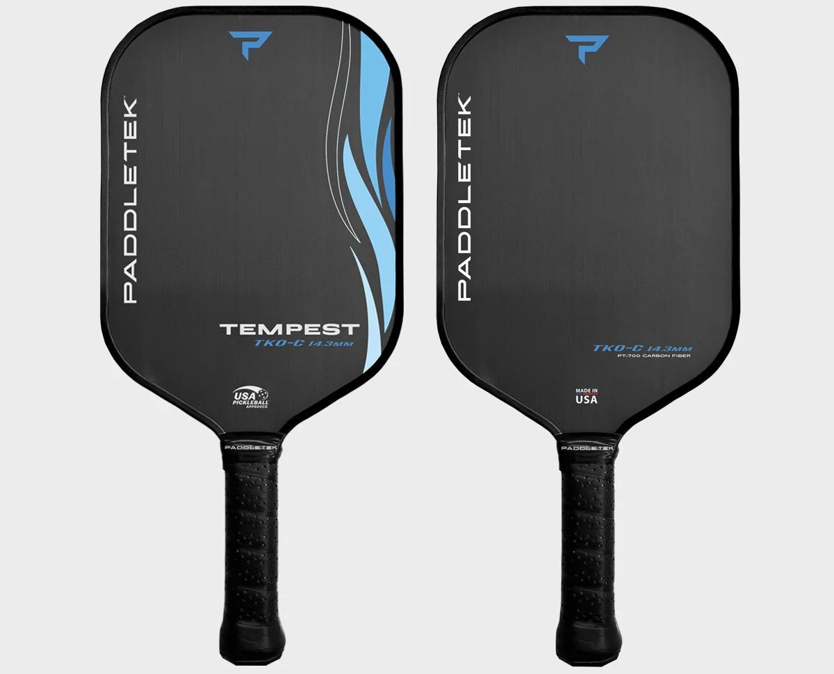 Paddletek Tempest TKO C 14.3 Pickleball Paddle | Premium Carbon Fiber Surface | USAPA Approved | Perfect for Competitive Play & Recreational Games