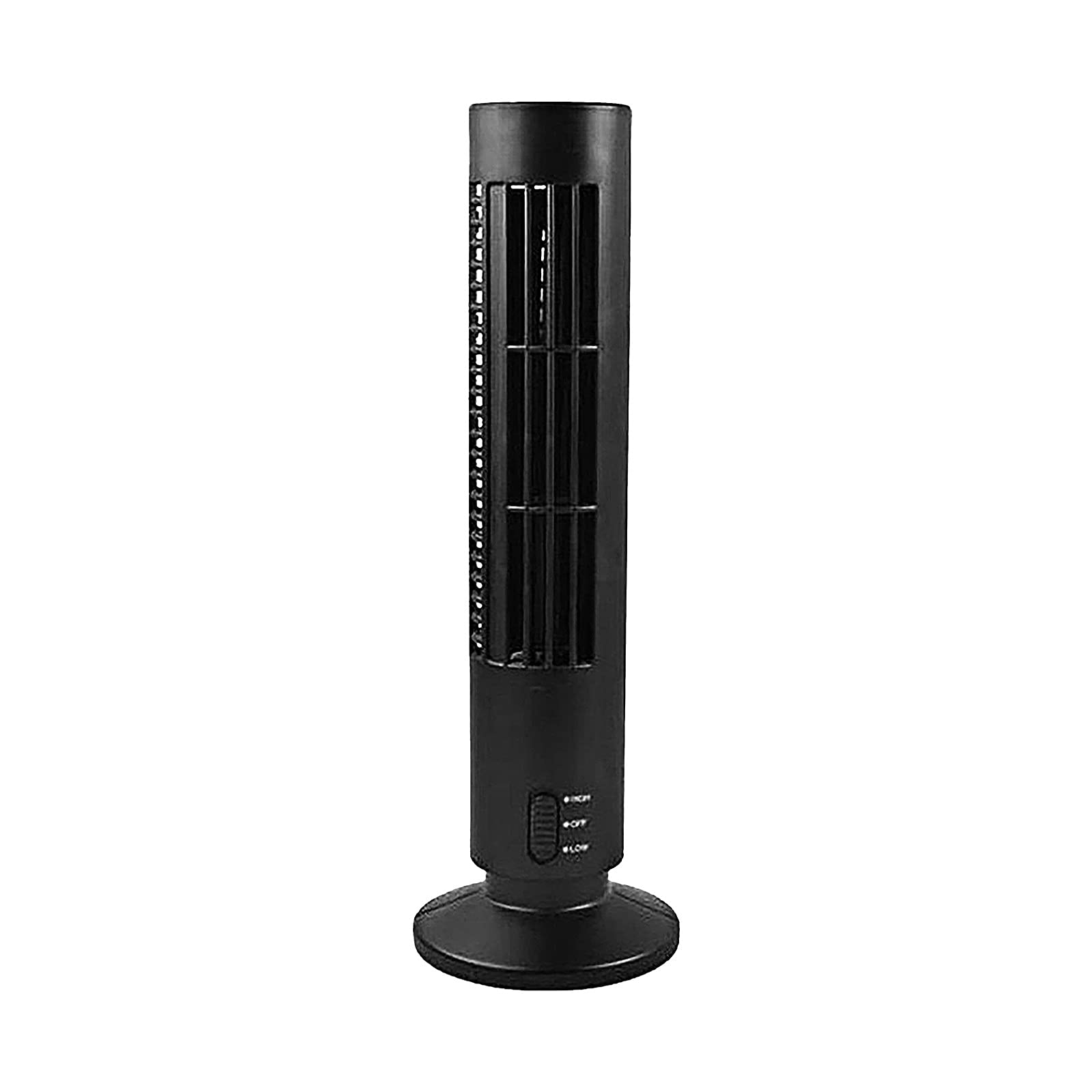 Pinklove USB Bladeless Tower Fan - Portable Vertical Standing Floor Fan with Simple Design, Mini Electric Air Conditioner for Bedroom, Home & Office - Perfect for Cooling Small Spaces, Desk Use & Personal Comfort