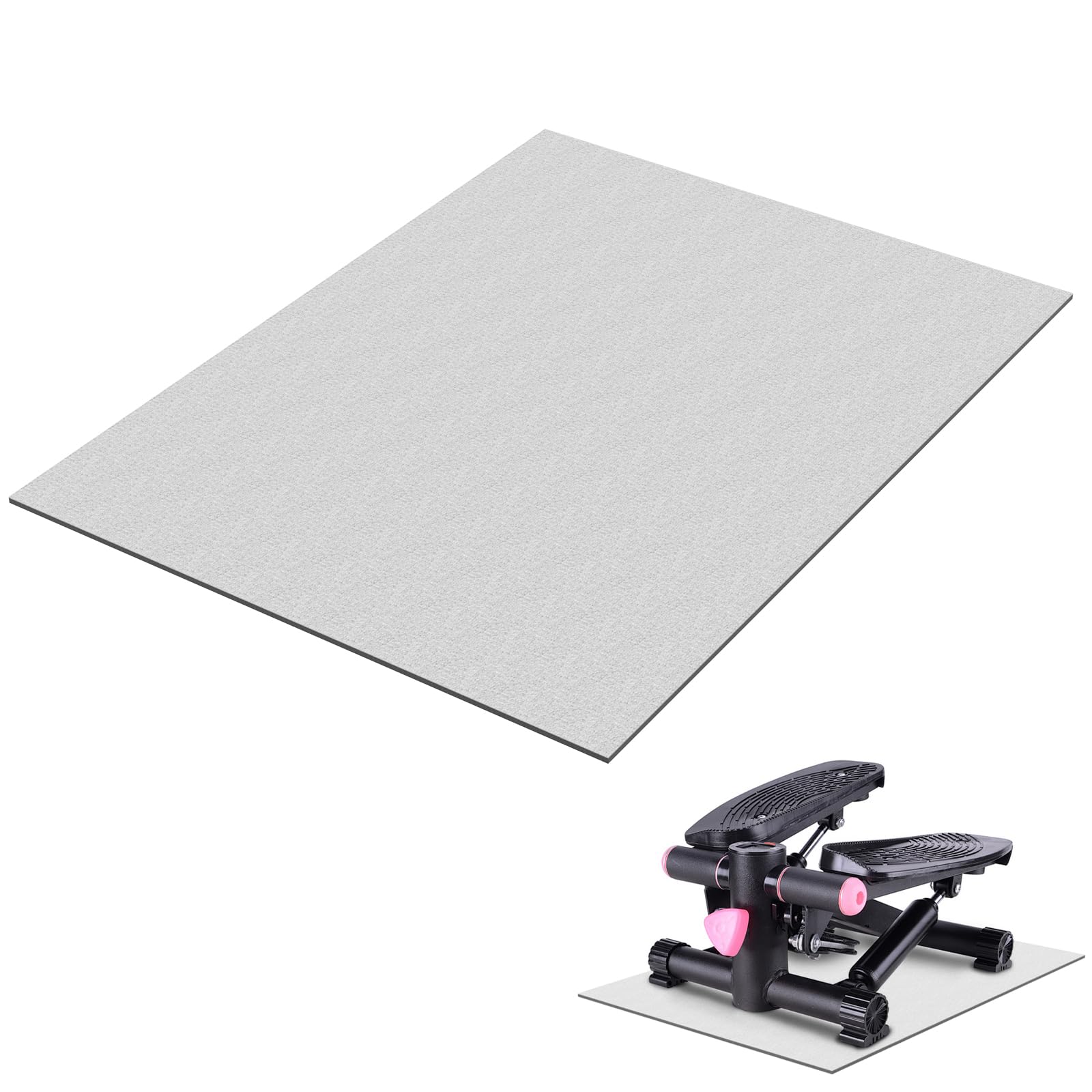 Mini Stair Stepper Mat - Home Gym Equipment for Cardio Workouts | Non-Slip Yoga & Fitness Floor Mat | Grey - Perfect for Home Exercise, Yoga, and Protecting Floors