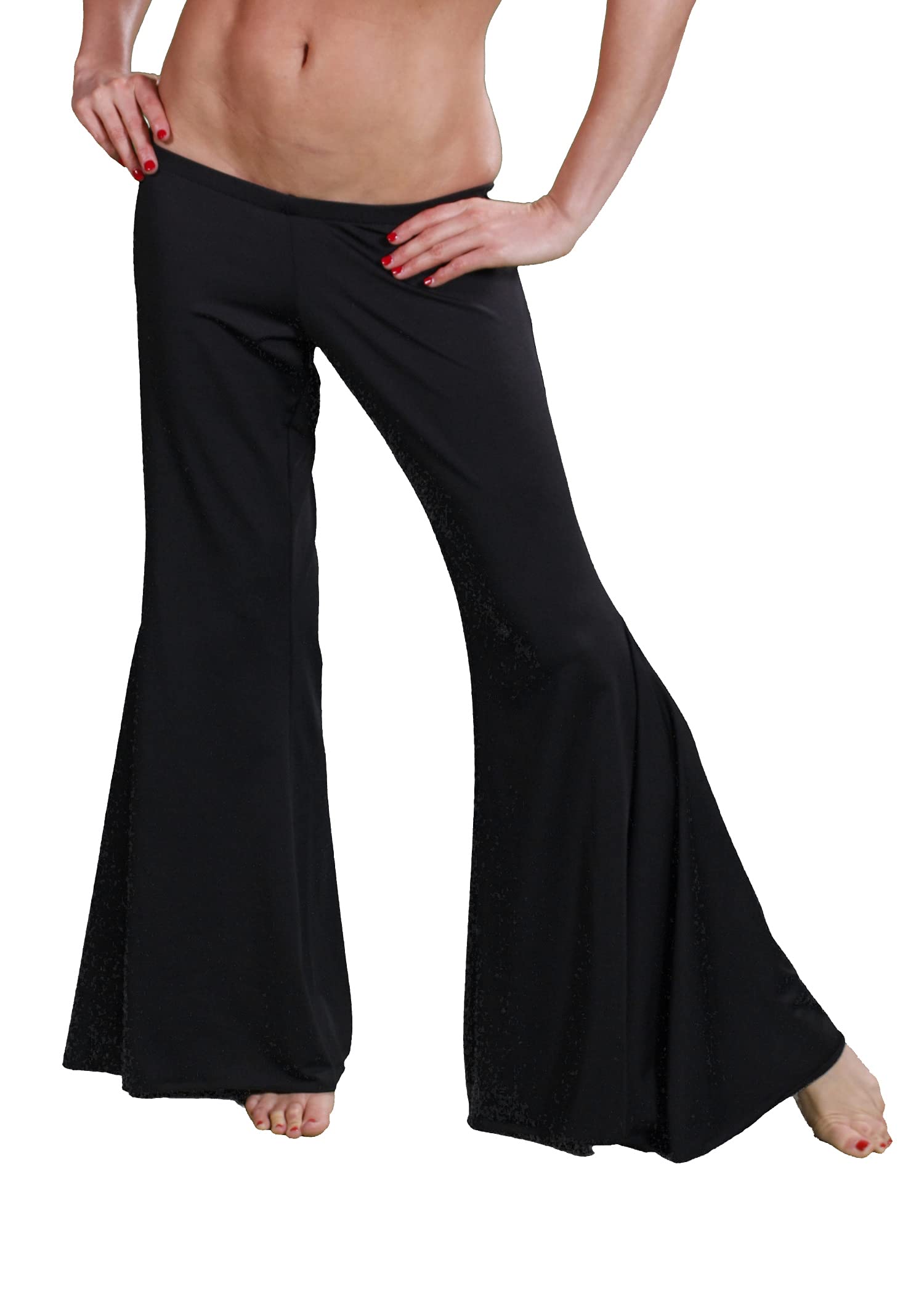Belly Dance Spandex Yoga Pants for Women - High Waisted Stretchy Workout Leggings for Dance, Yoga & Fitness - Comfortable & Breathable Performance Wear for Gym, Studio & Home Exercise