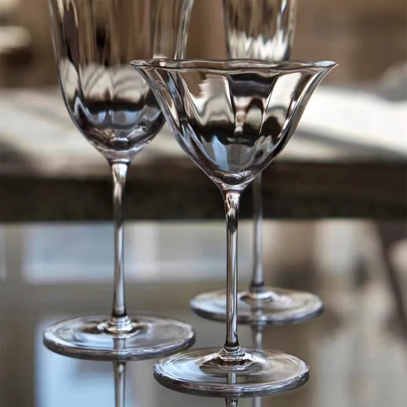 Premium Clear Grove Wine Glass Set - Elegant Stemware for Red, White & Sparkling Wine - Perfect for Dinner Parties, Weddings & Home Entertaining
