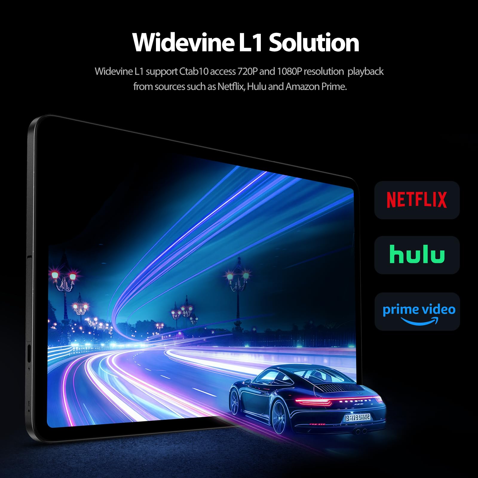 10.1 Inch Android 14 Tablet with Octa-Core Processor, 12GB RAM & 128GB ROM (Expandable to 2TB) - Full HD 800x1280 Display, WiFi 6, Bluetooth 5.4, Dual Cameras & Speakers, 6000mAh Battery - Perfect for Work, Study, Streaming & Gaming (Black)