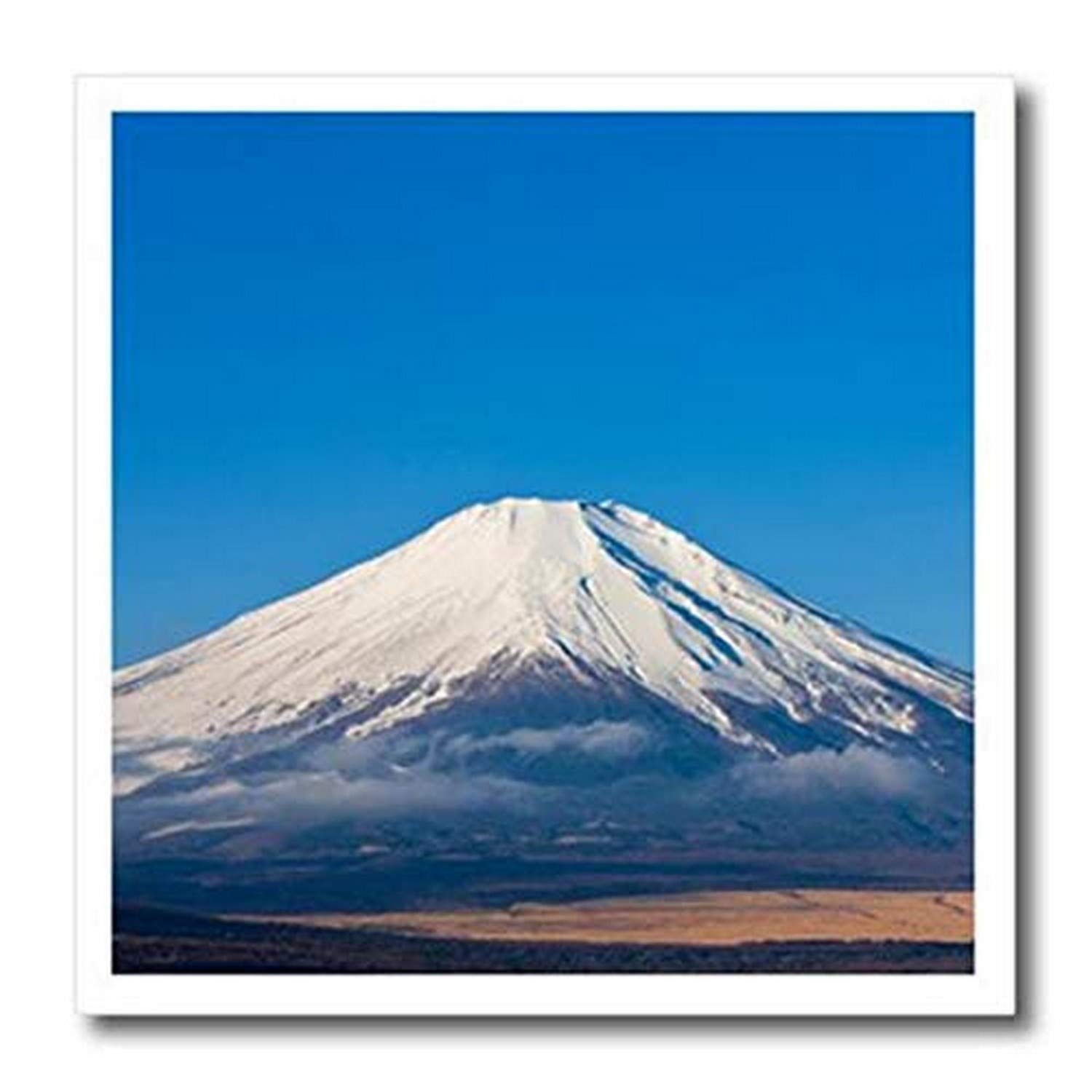 3D Rose Mount Fuji Japan Iron On Heat Transfer - 6x6 Inch White T-Shirt Decal for DIY Crafts, Custom Apparel & Gifts | Perfect for T-Shirts, Tote Bags, Hats & More