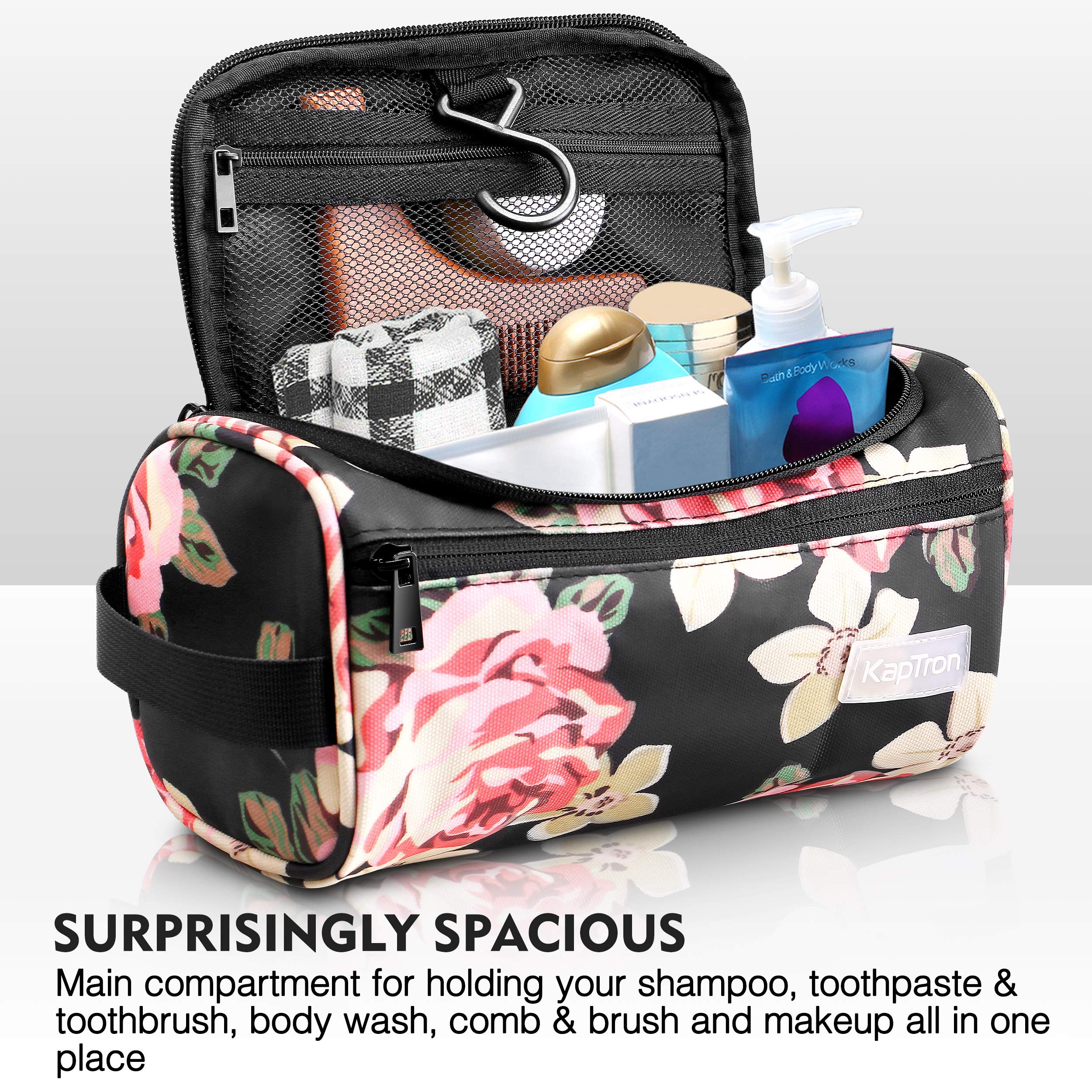 Waterproof Hanging Travel Toiletry Bag - Portable Cosmetic Organizer for Men & Women | Makeup, Shaving Kit, Grooming Tools & Hygiene Accessories | Perfect for Bathroom, Shower, Gym & Travel