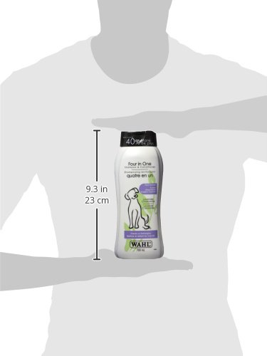 Wahl Canada 4-in-1 Dog Shampoo & Conditioner - Lavender Chamomile Scent, Plant-Based Formula for Cleaning, Conditioning, Detangling & Moisturizing | Paraben-Free, 700ml (Model 58318) | Made in Canada | Perfect for Bath Time & Grooming Sessions