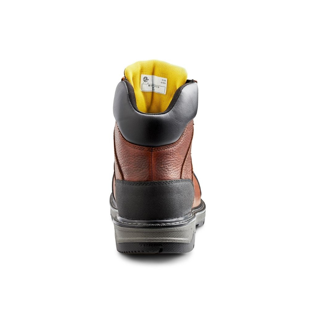 Terra Patton TR0A4NS6BRN Unisex Steel Toe Work Boots - CSA Certified Safety Shoes for Construction & Industrial Work (Brown)