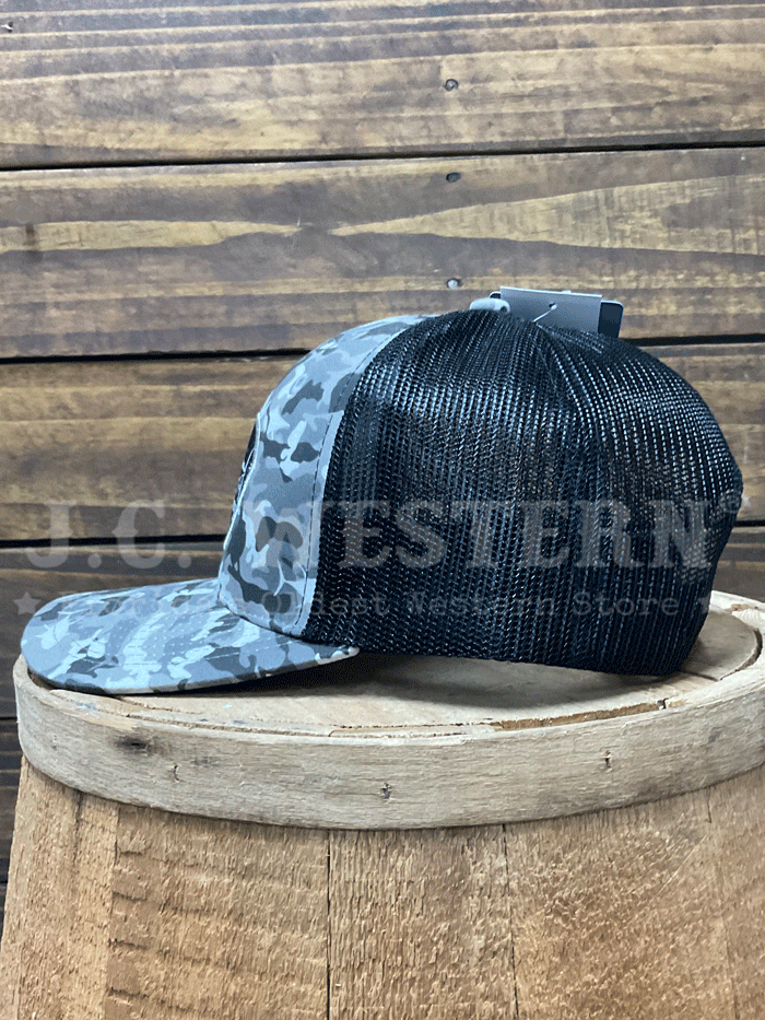 Guy Harvey GHV55789 CH Fishy Mesh Trucker Hat in Camo Charcoal - Perfect for Fishing, Outdoor Adventures & Casual Wear
