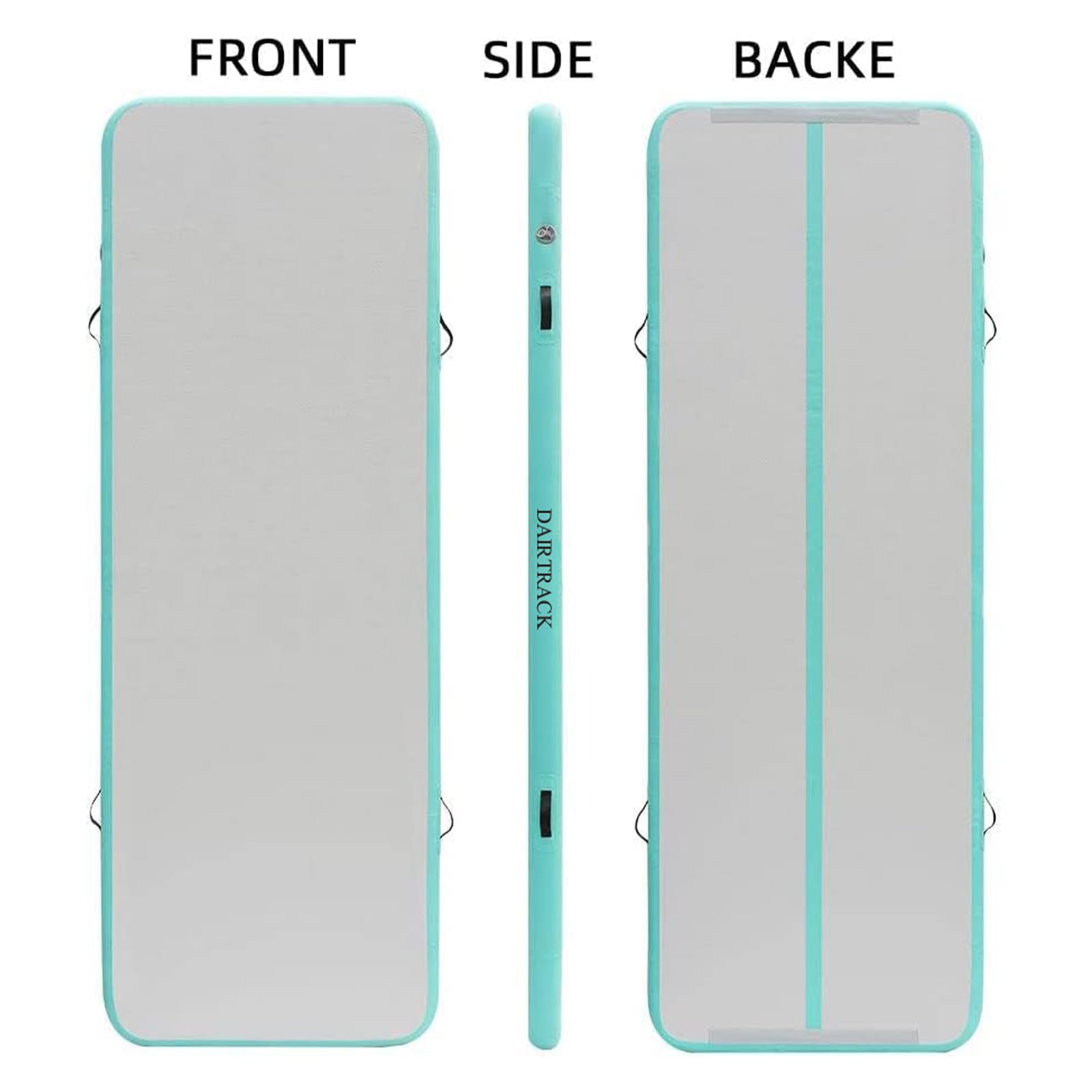 DAIRTRACK Inflatable Gymnastics Air Mat 10ft/13ft/16ft/20ft - Tumble Track Tumbling Mat for Home Gym, Cheerleading, Yoga & Water Training - Perfect for Indoor/Outdoor Exercise & Kids Play
