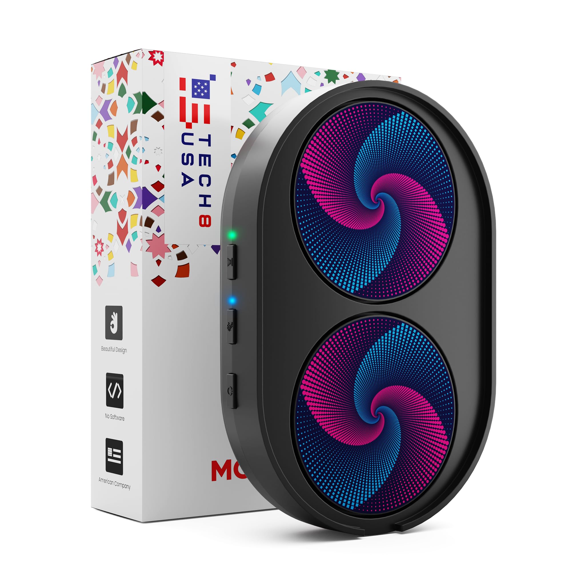 TECH8 USA Dual Disc Mouse Mover & Jiggler - Auto-Off Timer with Adjustable Activity Settings | No Software Required | Realistic Mouse Movement | Patented Design | Made in USA | Perfect for Remote Work, Online Meetings & Preventing Screen Lock