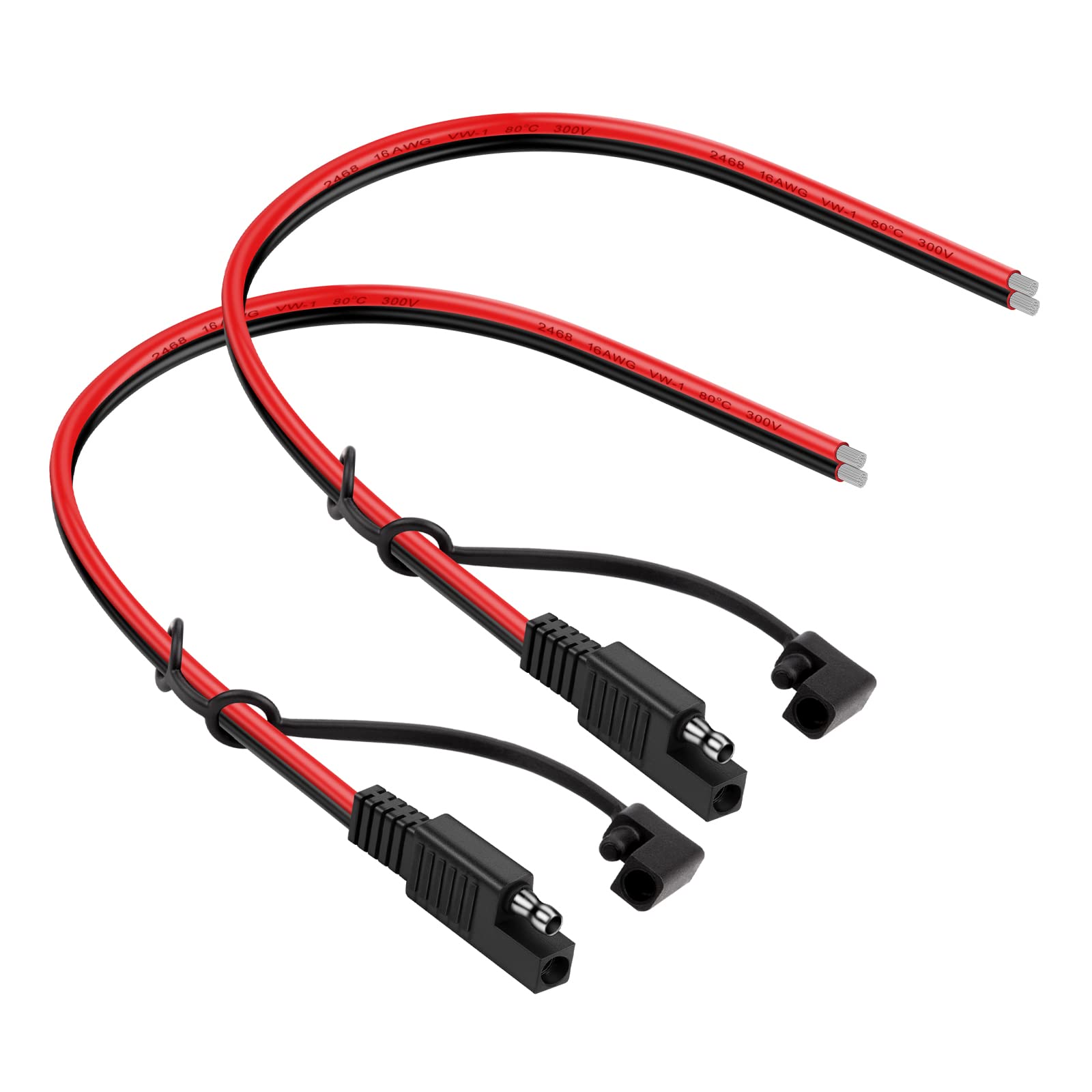 iGreely 2-Pack SAE Extension Cable with Quick Connector Disconnect Plug - 16AWG Heavy Duty for RV, Trolling Motor, Solar Panel, Battery Charger - Perfect for Marine, Off-Grid Power & Outdoor Electrical Connections