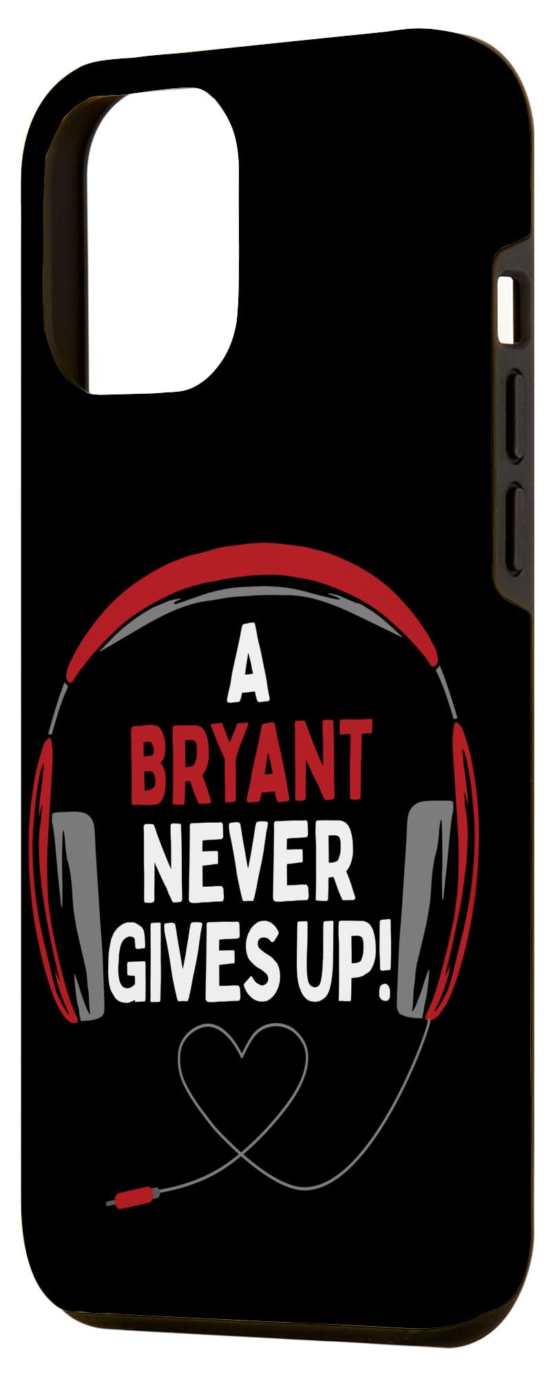 iPhone 12 Pro Max Gaming Case with 'A Bryant Never Gives Up' Quote - Personalized Headset-Compatible Protective Cover for Gamers & Sports Fans