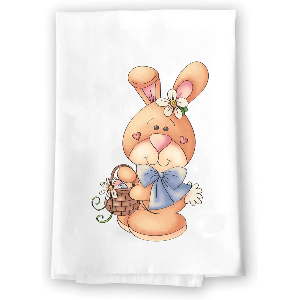 Easter Floral Hand Towel Set for Kitchen and Bath - Orange Pink Green Spring Summer Decor - Home Decorations Housewarming Gift - Perfect for Easter, Spring Parties, and Bathroom Decor