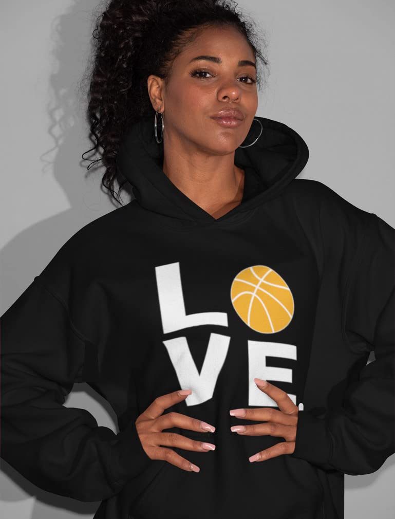 Women's Basketball Hoodie - Cute Love Basketball Sweatshirt for Teen Girls, Coaches, Fans & Players | Perfect Gift for Basketball Lovers | Great for Games, Practice & Casual Wear