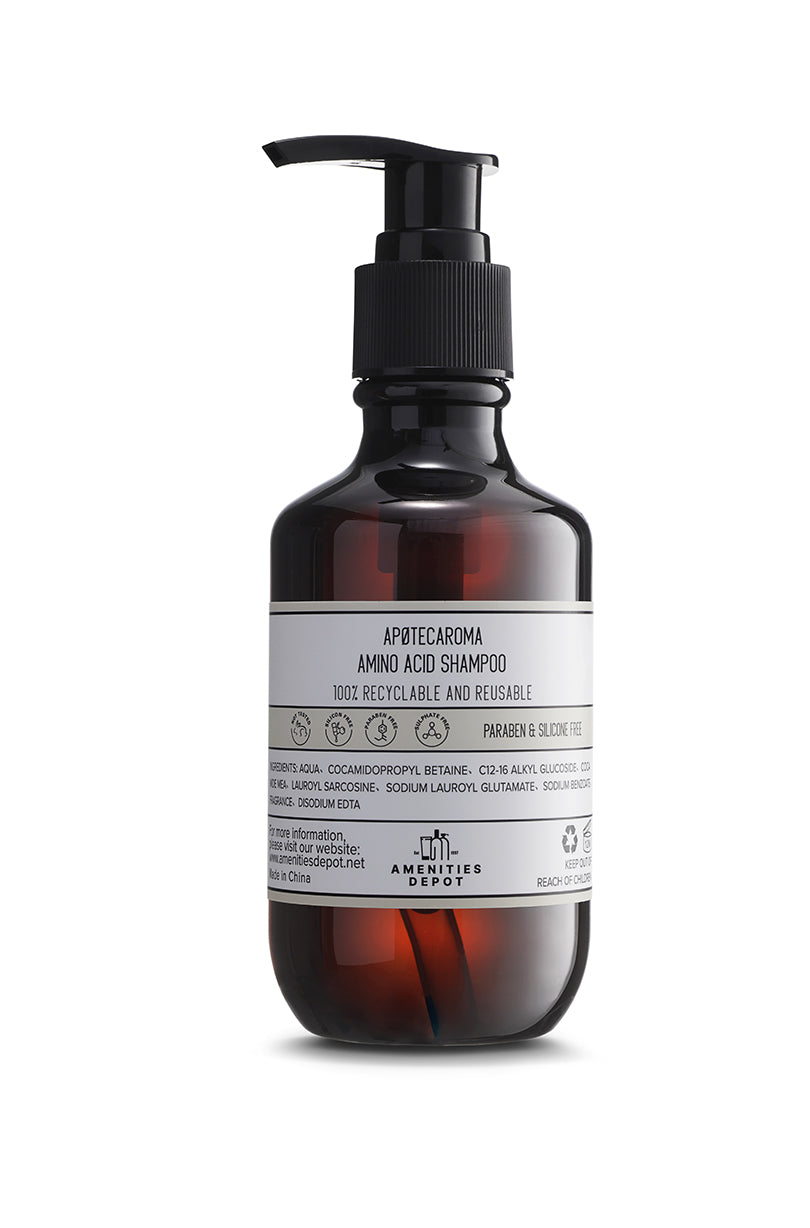 APOTECAROMA 24 Pack Shampoo Bottles with Pressure Pump - 6.8oz/200ml Each - Refillable Empty Containers for Salon, Bathroom & Travel Use