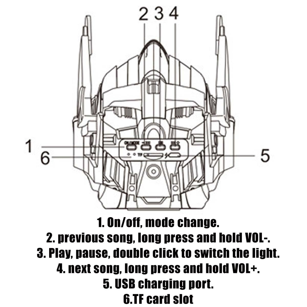 Transformers-Themed SAMERIO Portable Bluetooth Speaker - Wireless Bluetooth 5.0, Dual Built-in Speakers, USB Charging Cable - Compact Outdoor Speaker for Camping, Beach & Travel - Perfect Gift Idea (Yellow)