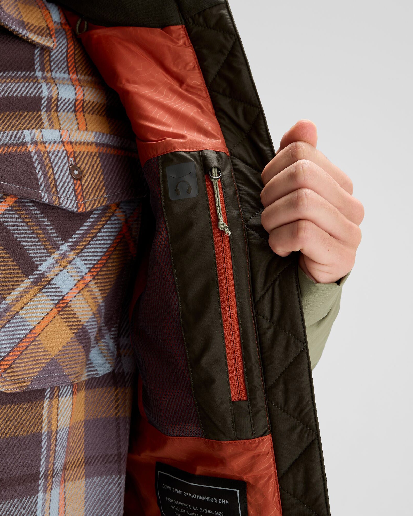 Men's Epiq Down Jacket - Waterproof Winter Coat for Outdoor Activities, Hiking & Camping | Beech/Dark Moss Color Options