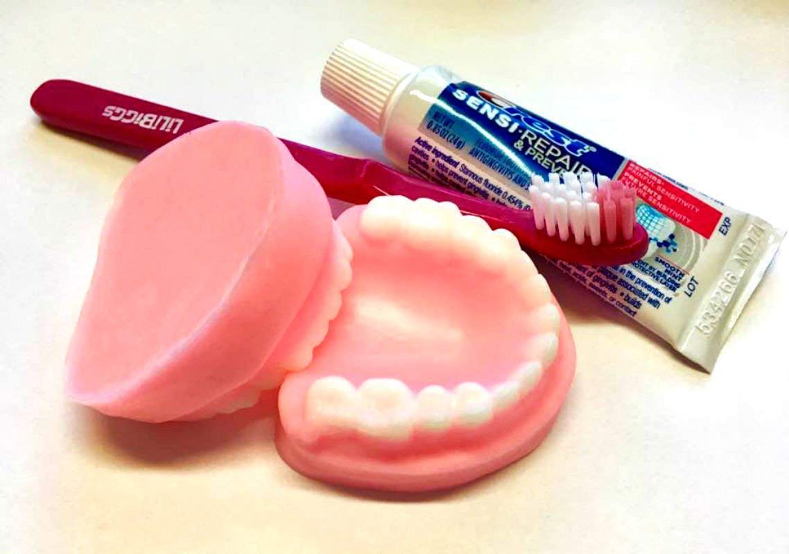 Denture Soap Set - False Teeth Cleaning Soap, Funny Gag Gift & Prank Novelty - Choose Your Scent (Lavender/Mint/Citrus) - Perfect for Birthday Pranks, Retirement Gags & Dental Office Humor - FREE SHIPPING