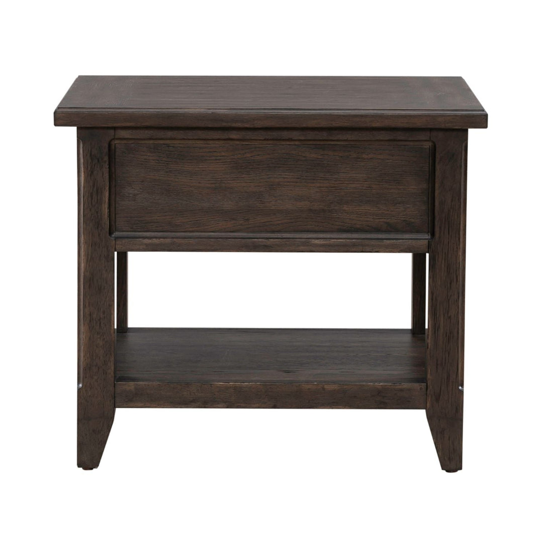 Stylish Wooden End Table for Living Room - Modern Nightstand with Storage Shelf - Perfect for Bedroom, Office, or Lounge Decor