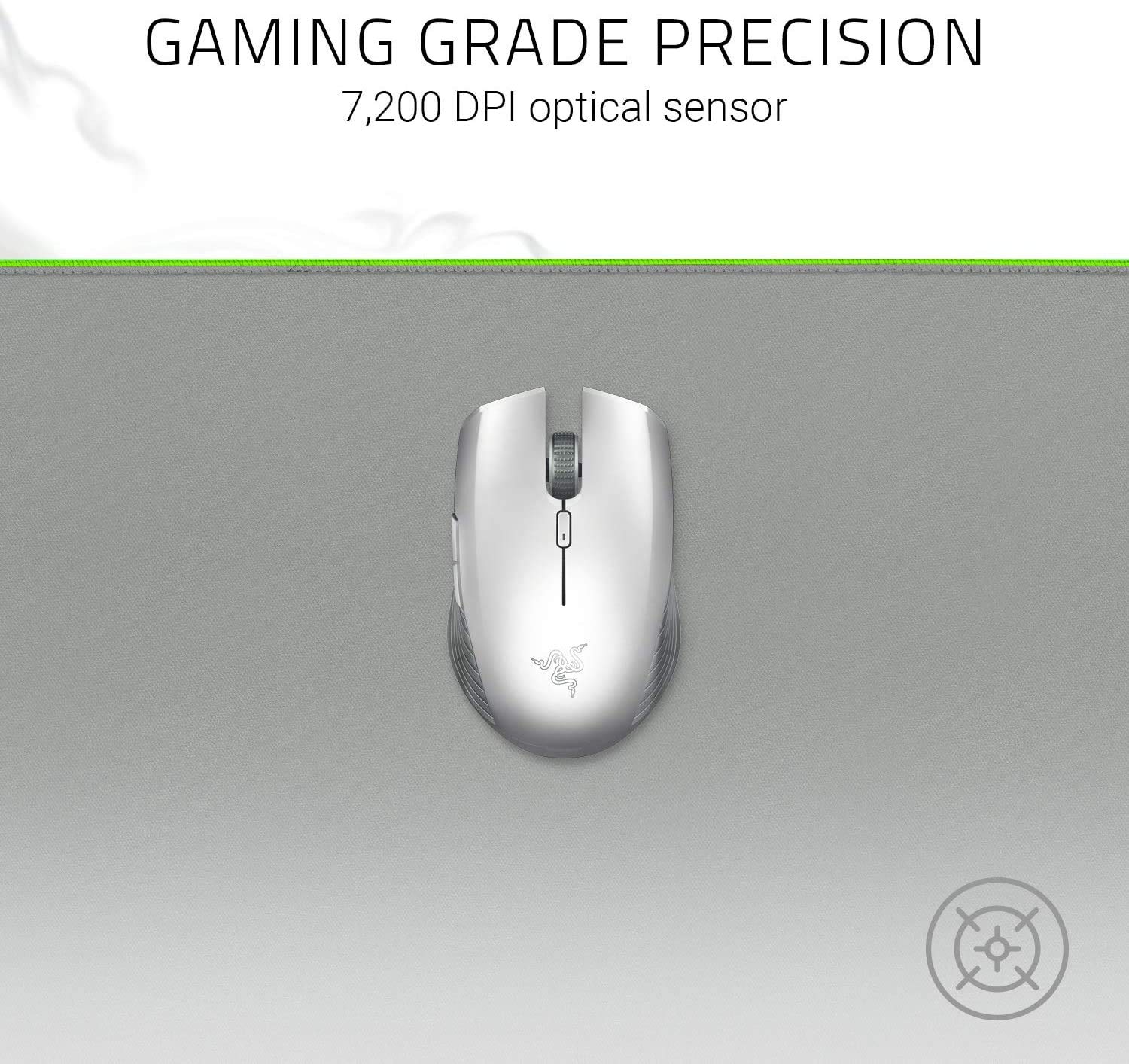 Razer Atheris Mercury Edition Wireless Gaming & Office Mouse - 280H Battery Life, Optical Sensor, Adaptive Frequency Tech, Bluetooth/USB Dual Mode (White) - Perfect for PC Gaming, Laptop Work & Travel Use