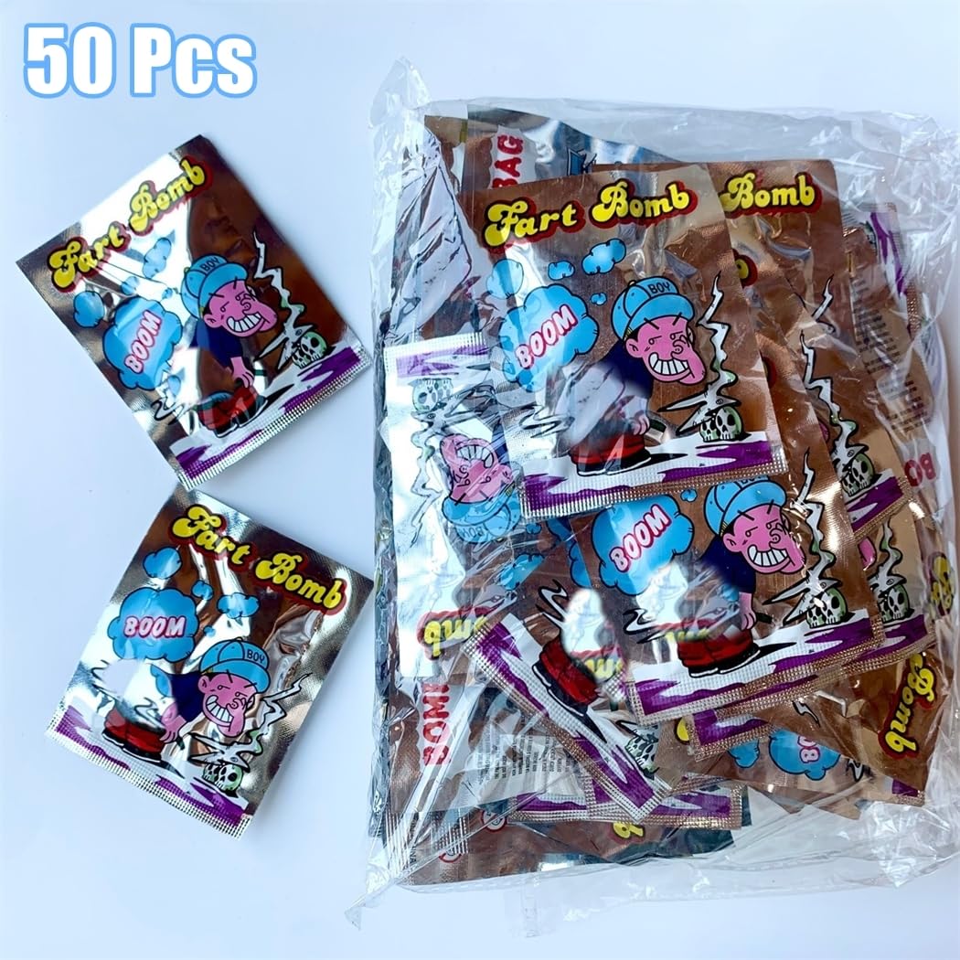 50 Pcs Fart Bomb Prank Toys - Stinky Prank Cushion for Gags & Jokes - Funny Fart Bags for Pranksters - Perfect for Parties, Office Pranks, and Practical Jokes