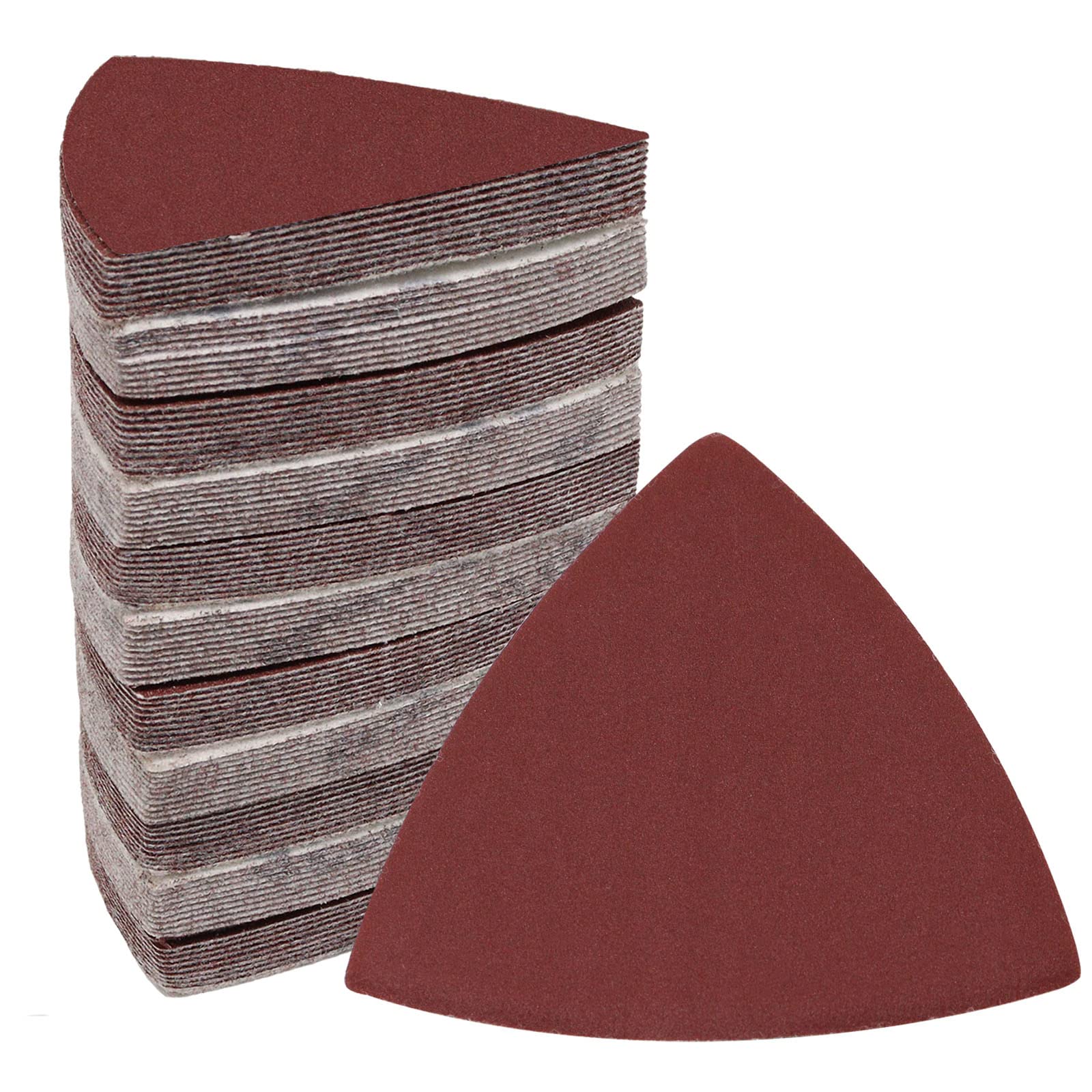 120 Pcs 400 Grit Triangle Sanding Pads for Oscillating Multi Tool - 3-1/8