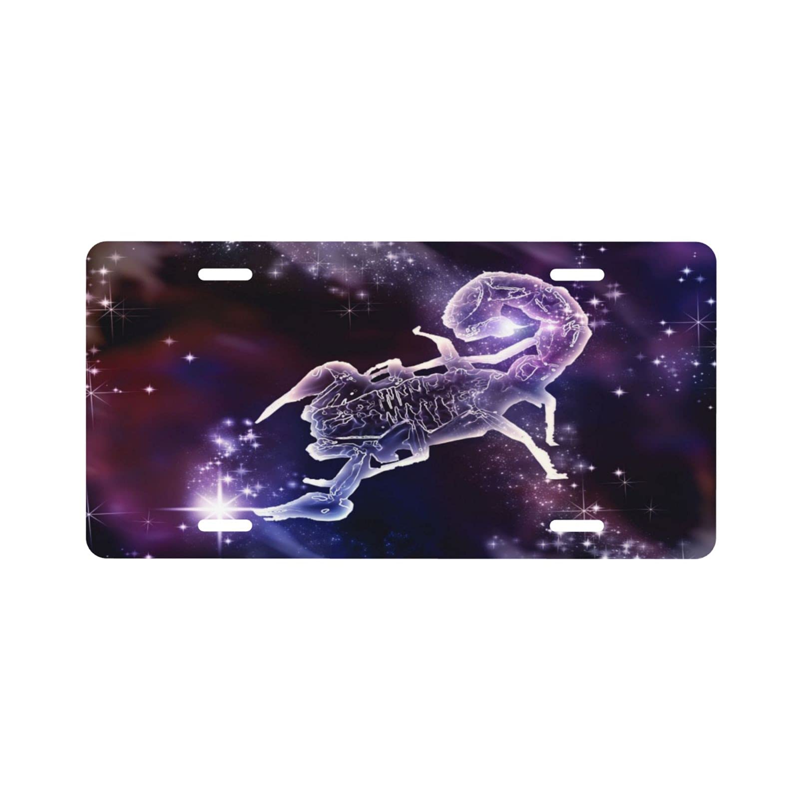 Scorpio Zodiac Car Front License Plate - 6x12 Inch Aluminum Vanity Tag for Men, Women & Teens | Personalized Decorative Auto Accessory for Scorpio Lovers - Perfect for Birthday Gifts, Car Decor & Zodiac Enthusiasts