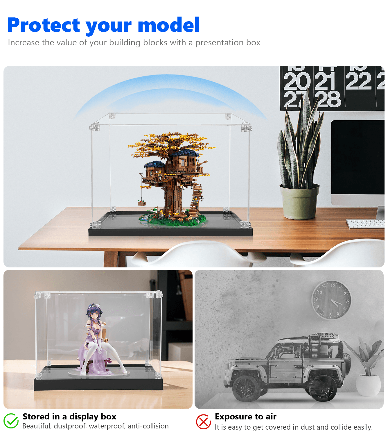 LEGO Ideas The Tree House 21318 Display Case - Premium Acrylic Showcase for LEGO Building Blocks - Perfect for Home Decoration & Collector's Showcase