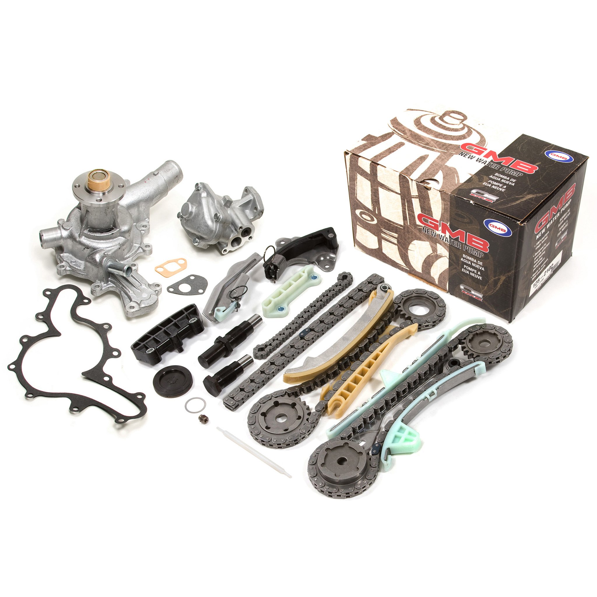 GMB Timing Chain Kit with Oil Pump & Water Pump for 1997-2010 Ford Explorer, Ranger, Mazda B4000, Mercury 4.0L (245 CID) SOHC Engine - Complete Engine Maintenance Solution for Smooth Performance