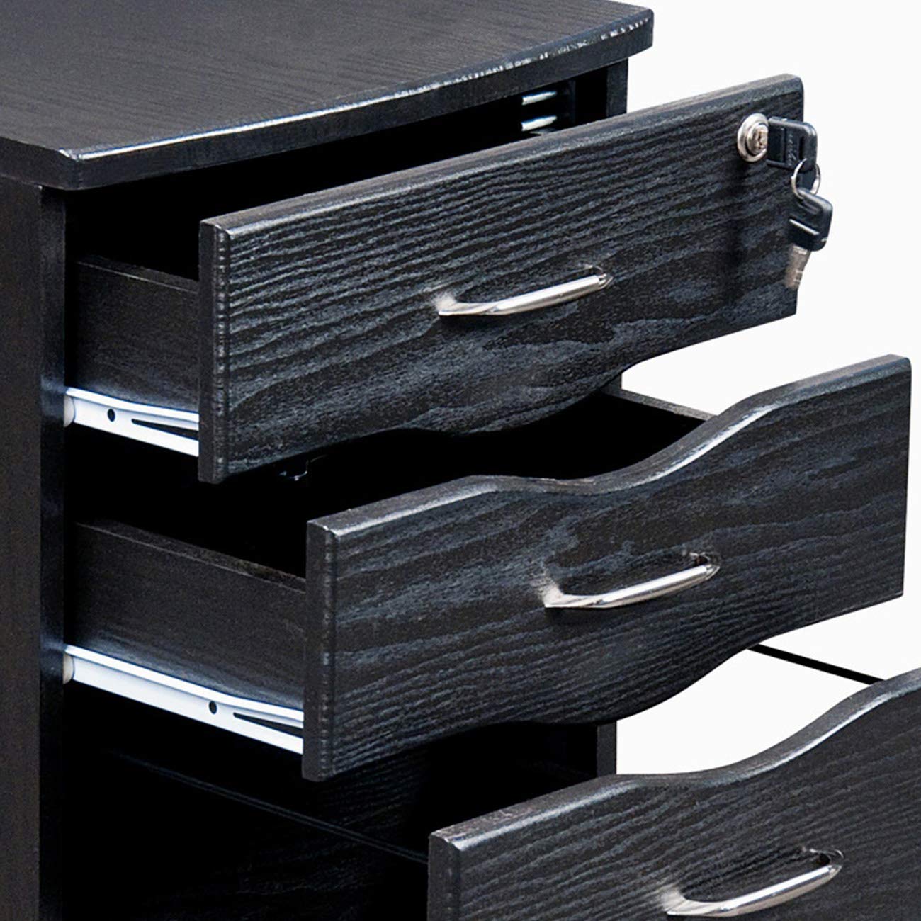Techni Mobili Rolling Storage and File Cabinet, Espresso Finish - Mobile Office Organizer for Documents, Files, and Supplies - Perfect for Home Office, Classroom, or Workspace