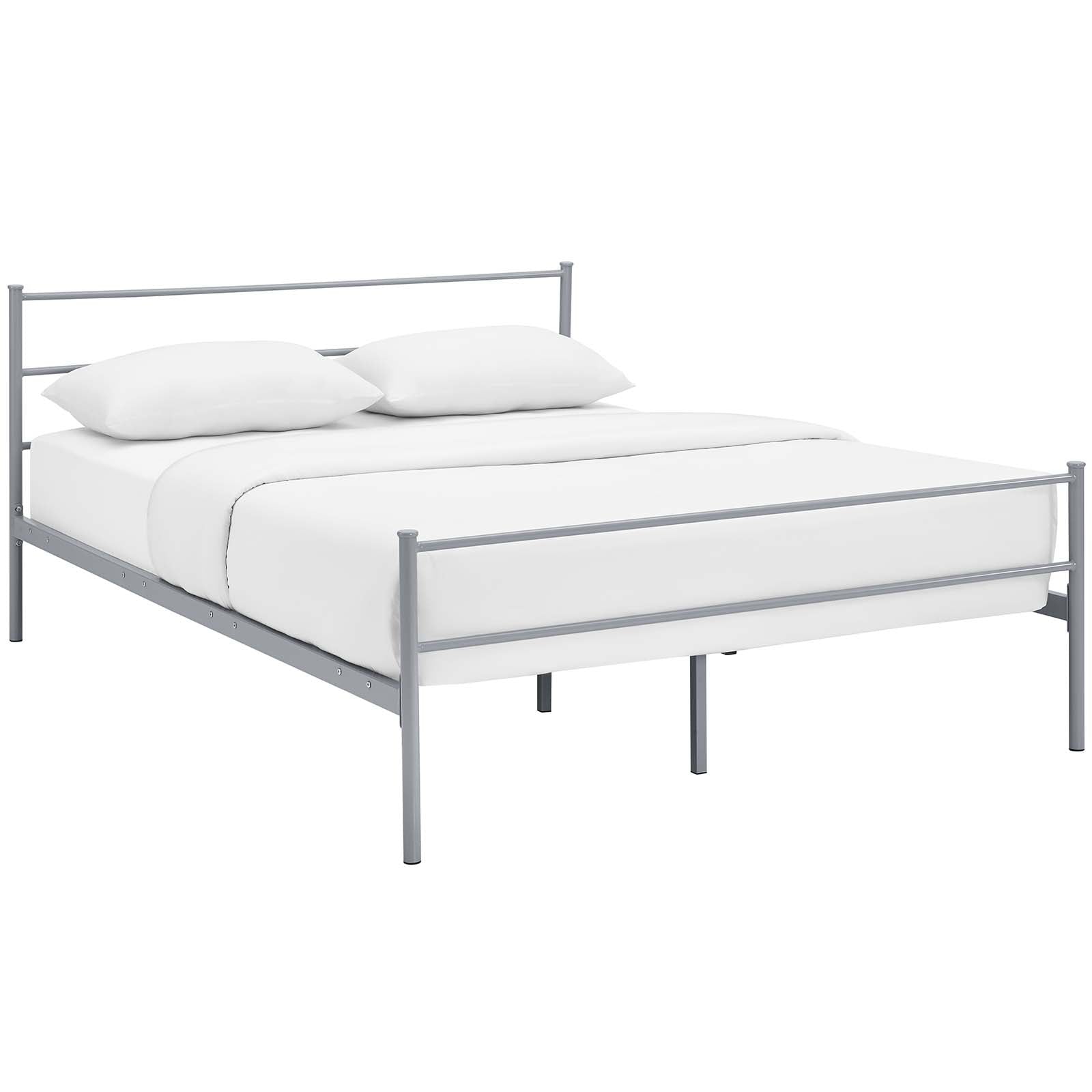 Alina Platform Bed Frame - Queen Size, Modern Wooden Bed Frame with Sturdy Slat Support, Easy Assembly - Perfect for Bedroom, Guest Room & Small Spaces