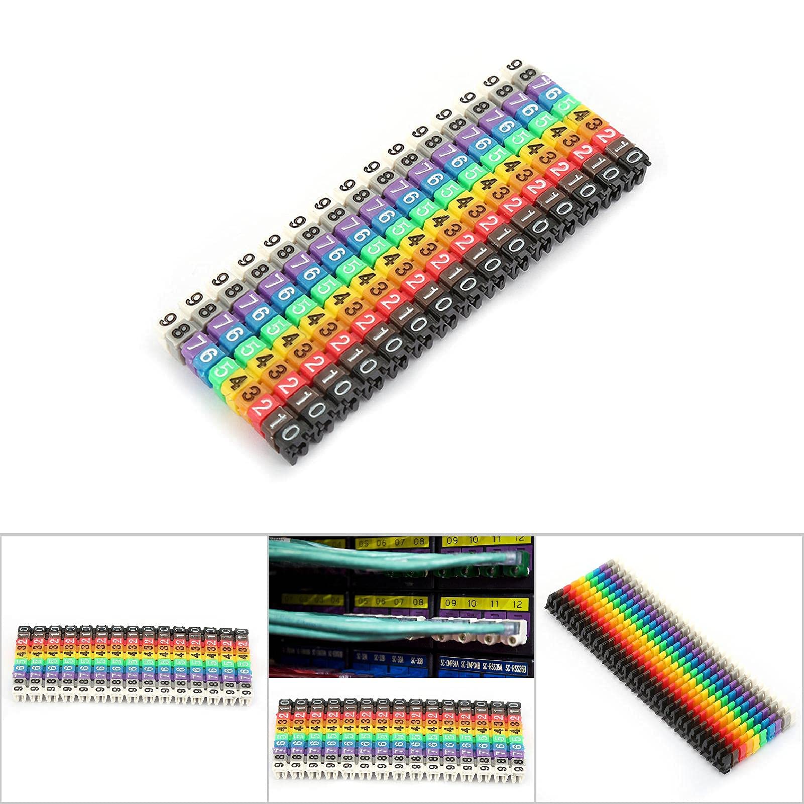 Electric Wire Markers - 150pcs KCM-1.5mm Cable Labels with Numbers for Electrical Wiring, Tube & Wire Identification - Perfect for Industrial, Home & Office Electrical Organization