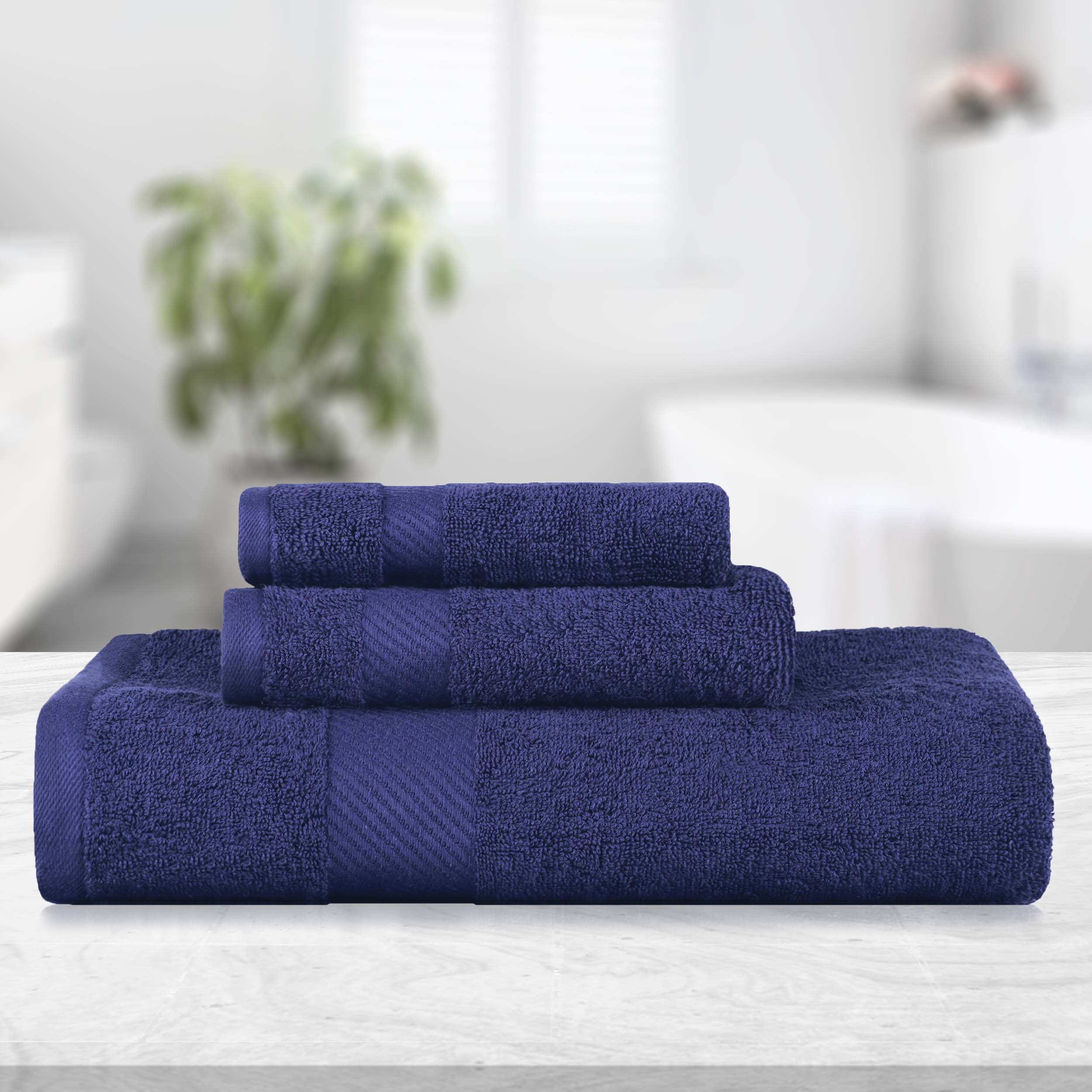 Premium Egyptian Cotton Quick-Drying 3-Piece Bath Towel Set - Ultra Soft & Absorbent for Spa, Gym & Luxury Home Use