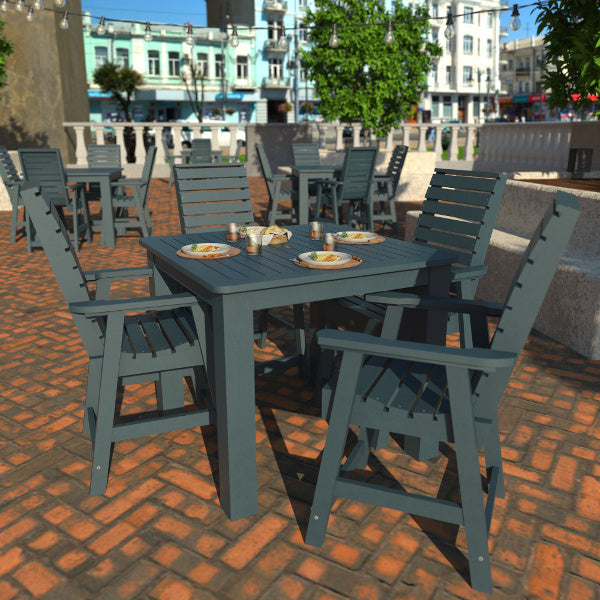 5-Piece Square Counter Dining Set - Modern Kitchen Table & Stools for Small Spaces - Perfect for Breakfast Nook, Apartment, or Bar Counter Seating