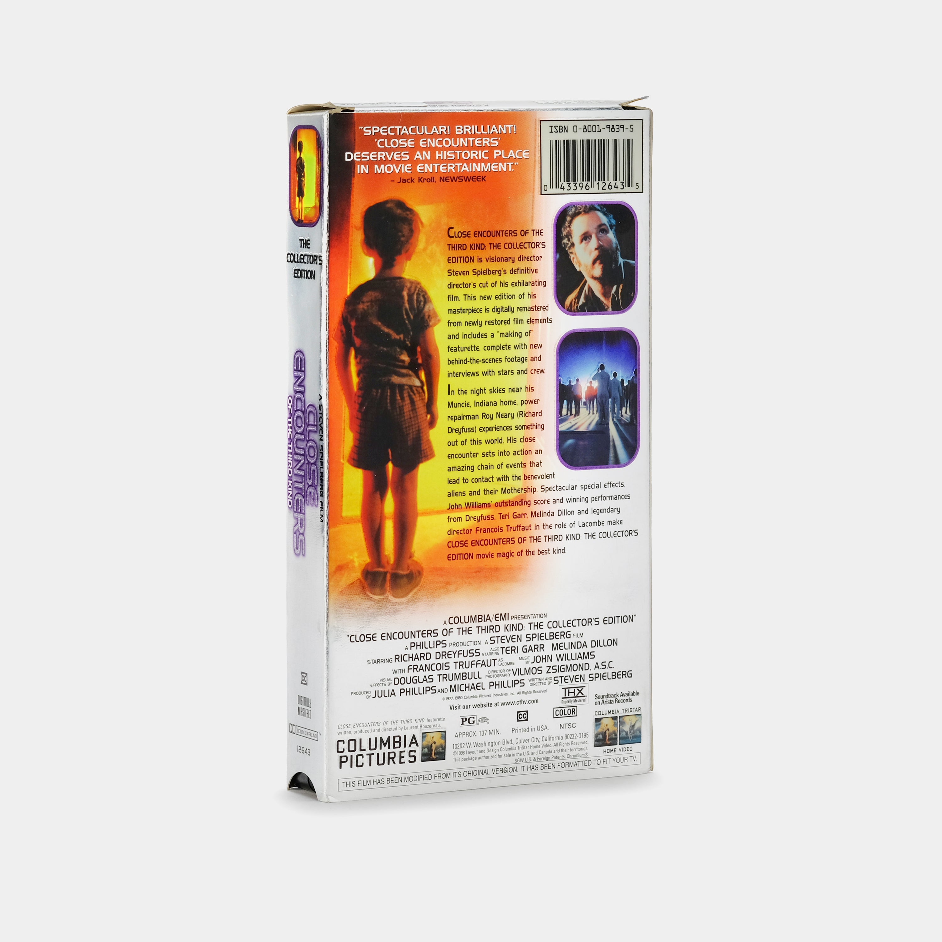 Close Encounters of the Third Kind Collector's Edition VHS Tape - Classic Sci-Fi Movie for Home Theater & Nostalgic Film Collectors