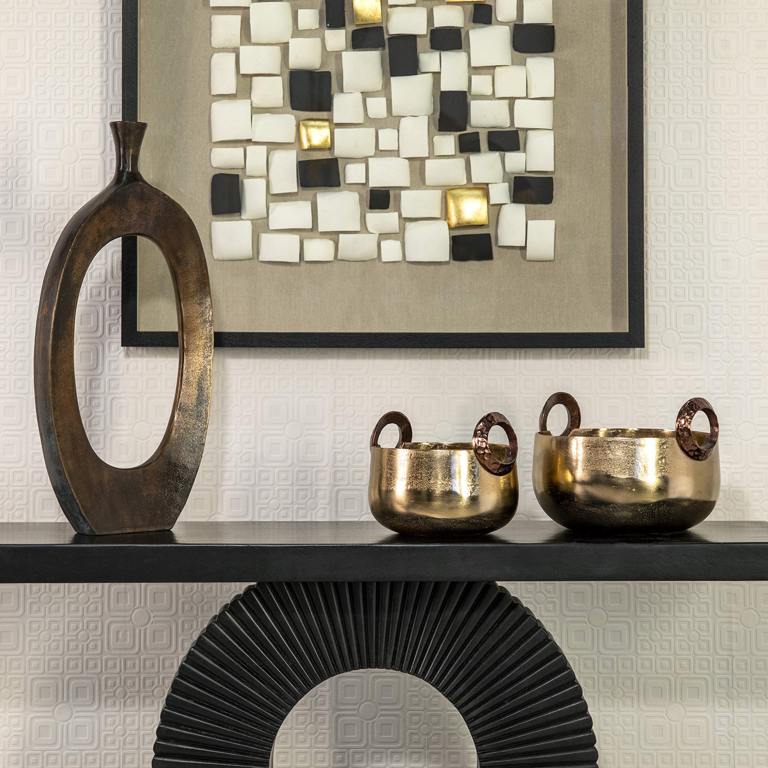 Sagebrook Home Set of 2 Metal Bowls - 10