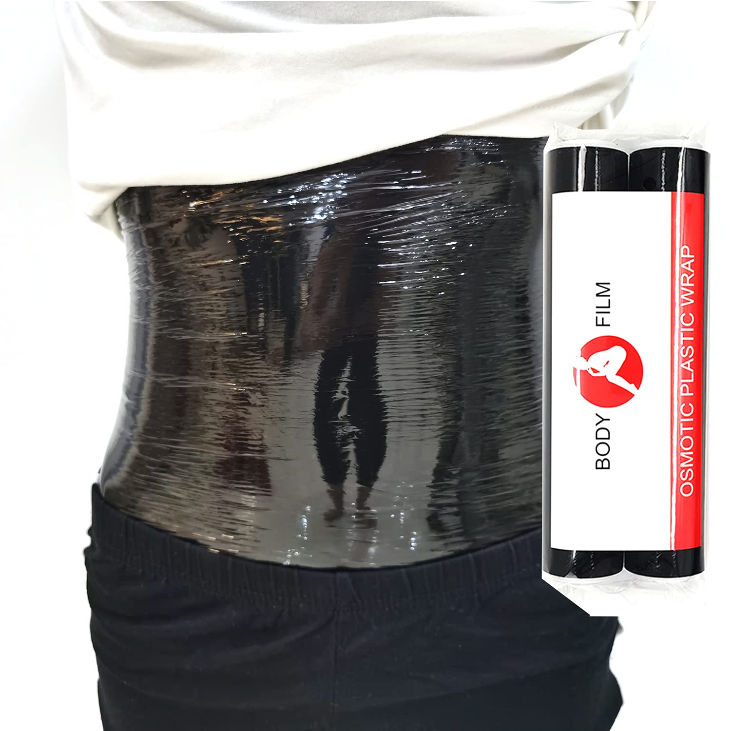 60M Osmotic Plastic Body Wrap - Slimming Sauna Belt for Workout & Sweat Enhancer | Cellulite Reduction & Stomach Toning | Weight Loss Film (2 Rolls) - Perfect for Home Gym, Spa & Post-Workout Recovery