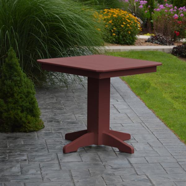 Eco-Friendly Recycled Plastic Square Dining Table - Durable & Sustainable Outdoor/Indoor Use for Patio, Garden, or Kitchen