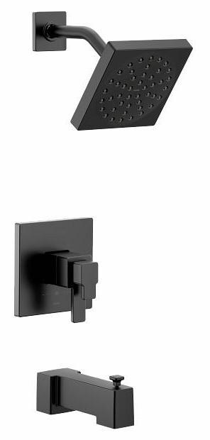 Moen UTS4713EPBL 90 Degree M Core 4 Series Tub and Shower Trim - Eco Performance Matte Black Finish for Bathroom & Shower Renovation