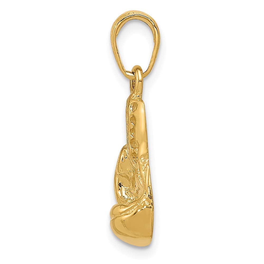 14K Solid Yellow Gold Boxing Glove Charm Pendant - Perfect for Boxing Enthusiasts, Jewelry Gifts & Sports-Themed Fashion Accessories