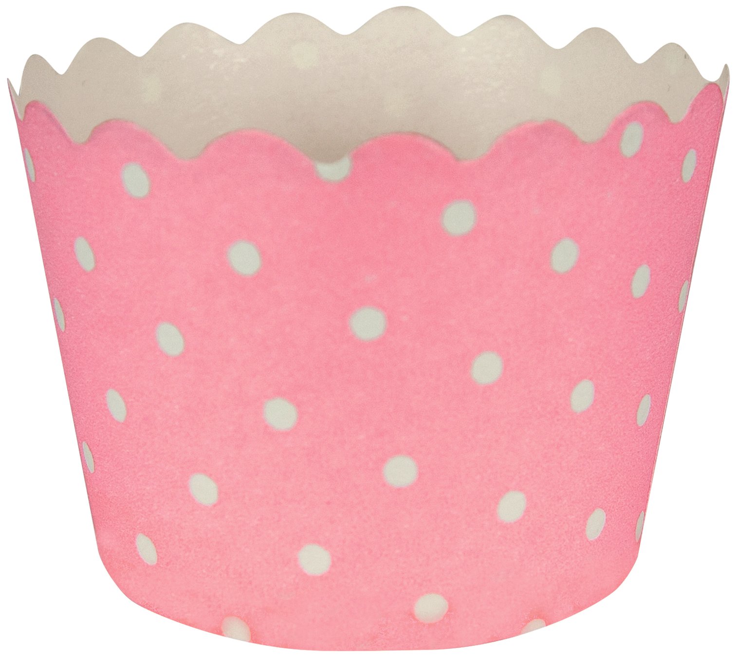 Creative Converting 12 Count Polka Dot Baking Cups, Classic Pink - Perfect for Cupcakes, Muffins & Party Desserts - Reusable & Decorative Paper Liners for Baking, Home Kitchen & Birthday Celebrations