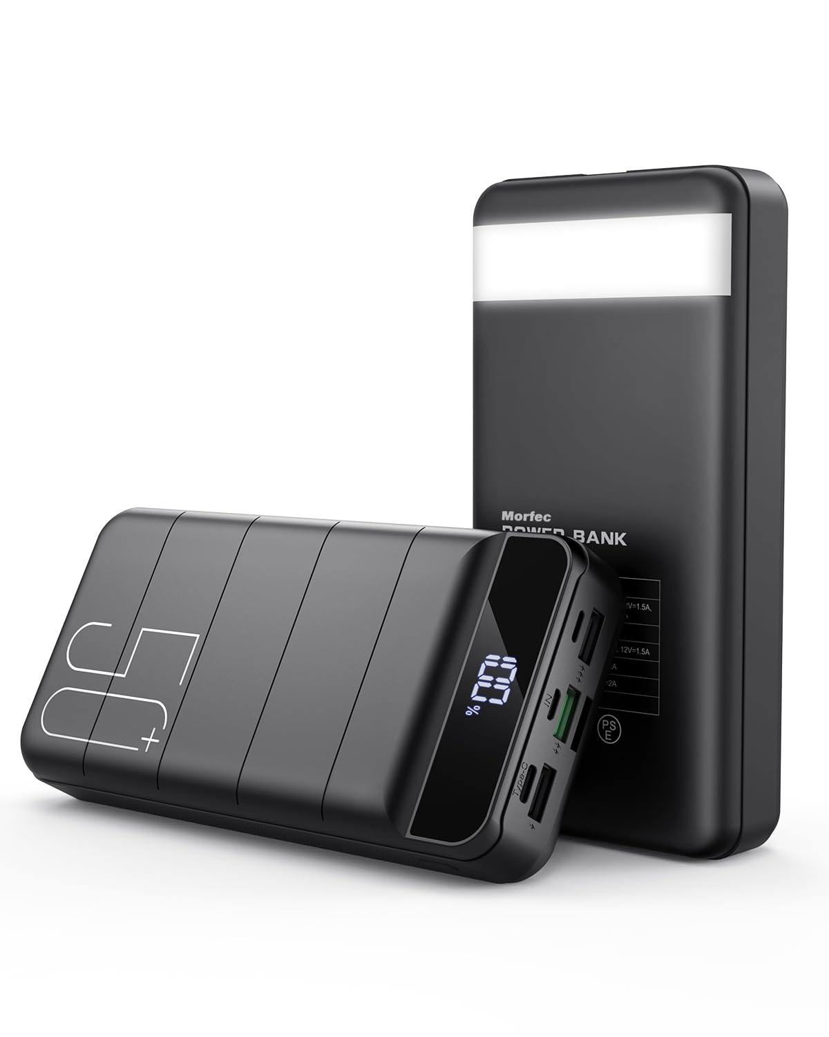 **50000mAh Power Bank Fast Charging 22.5W - Portable USB C Quick Charger with 4 Outputs & 3 Inputs, LED Display, High Capacity External Battery Pack for iPhone, Samsung, iPad, Laptops - Perfect for Travel, Camping, and Emergency Backup**