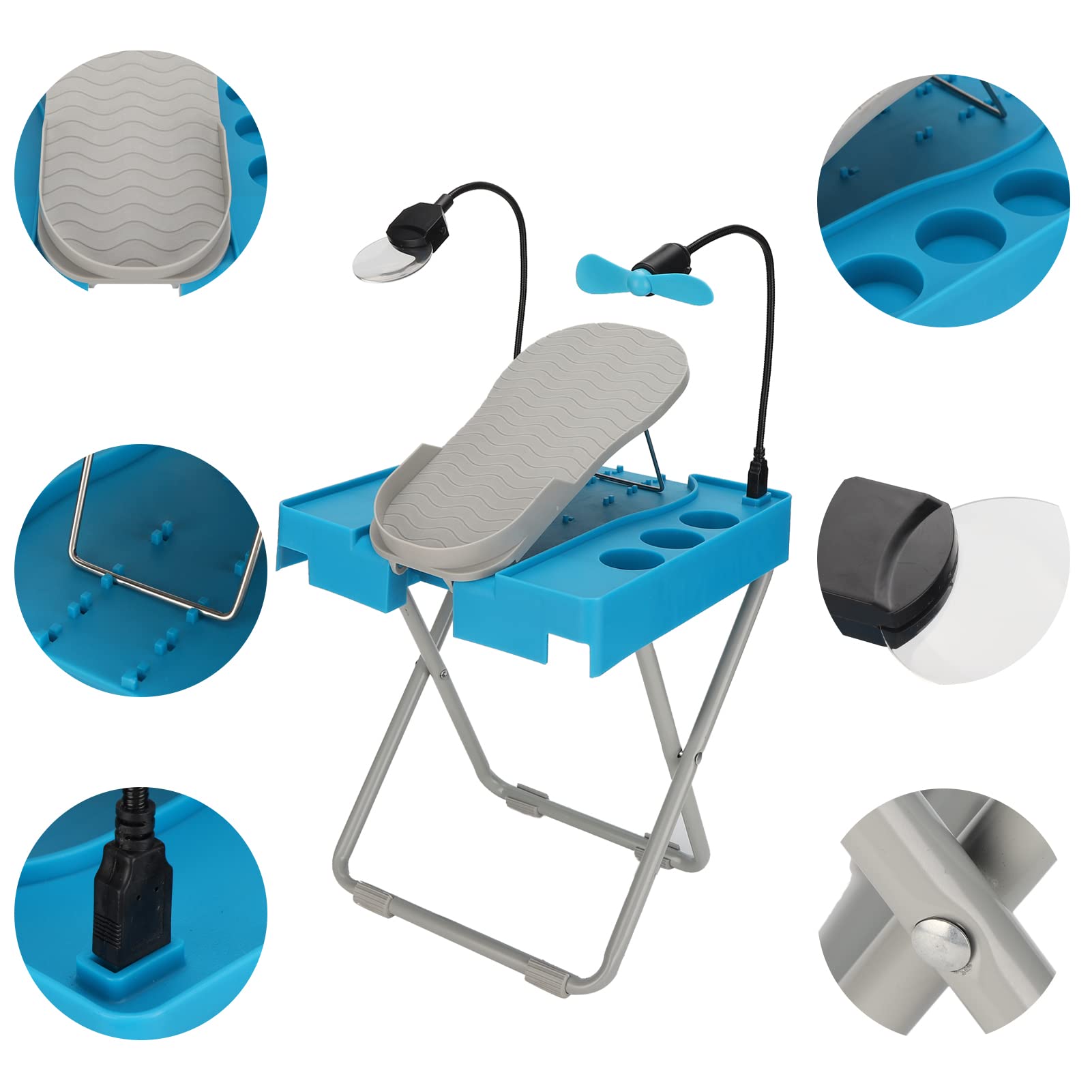 **Non-Slip Adjustable Pedicure Foot Rest - Foldable Professional Nail Salon Stand for Home & Spa Use - Perfect for Manicures, Pedicures & At-Home Nail Care**